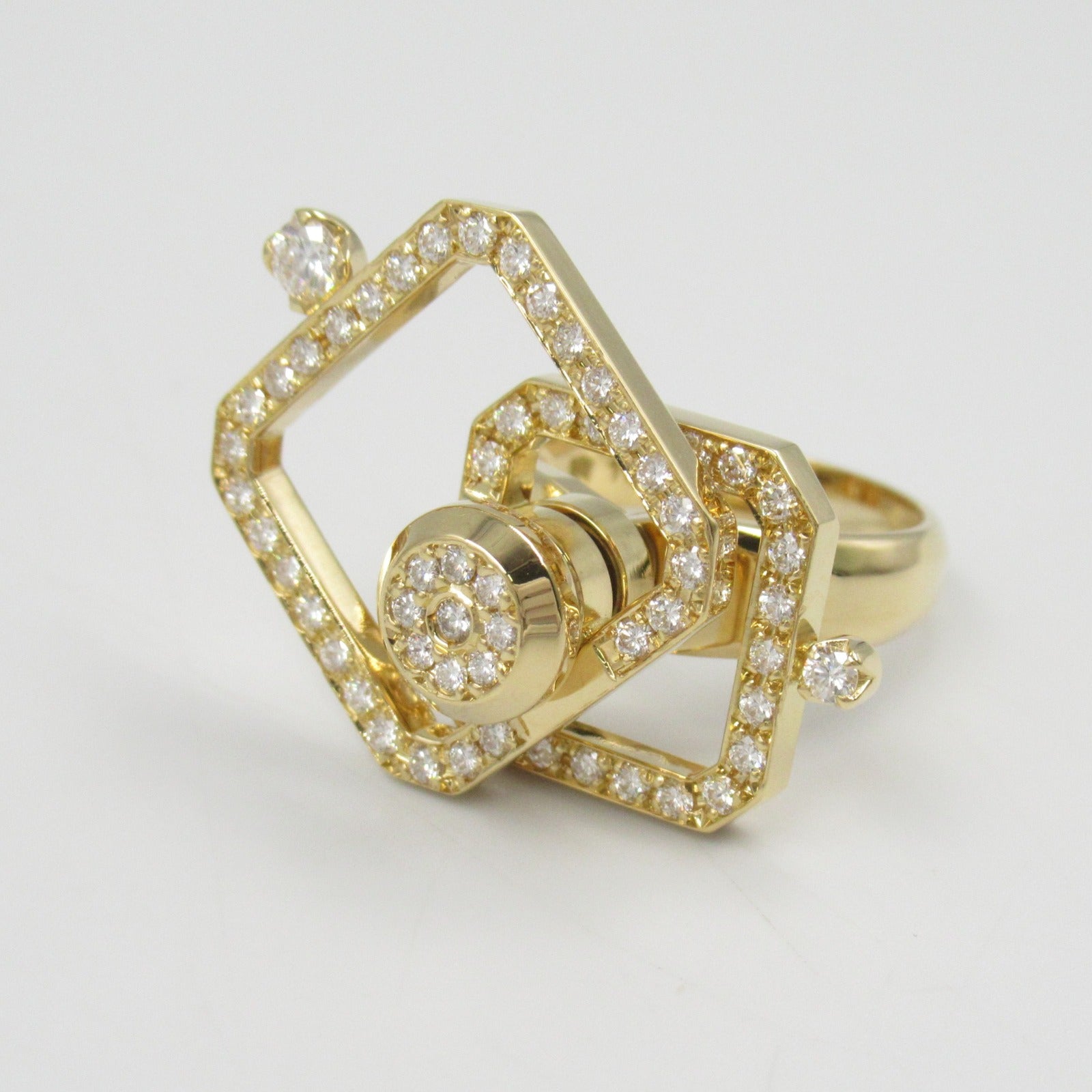 WALTHAM K18 Yellow Gold Diamond Ring