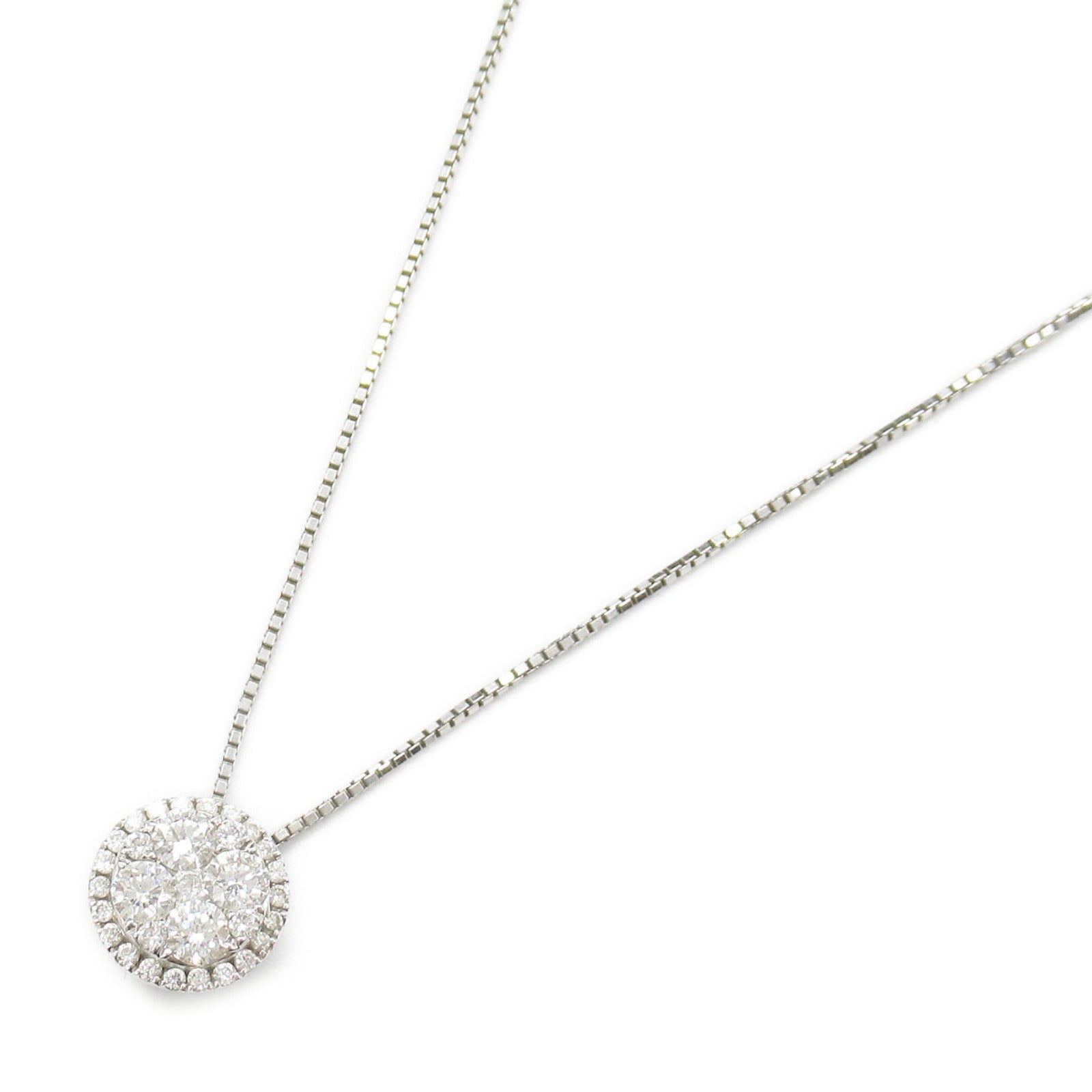 K18WG White Gold Diamond Necklace