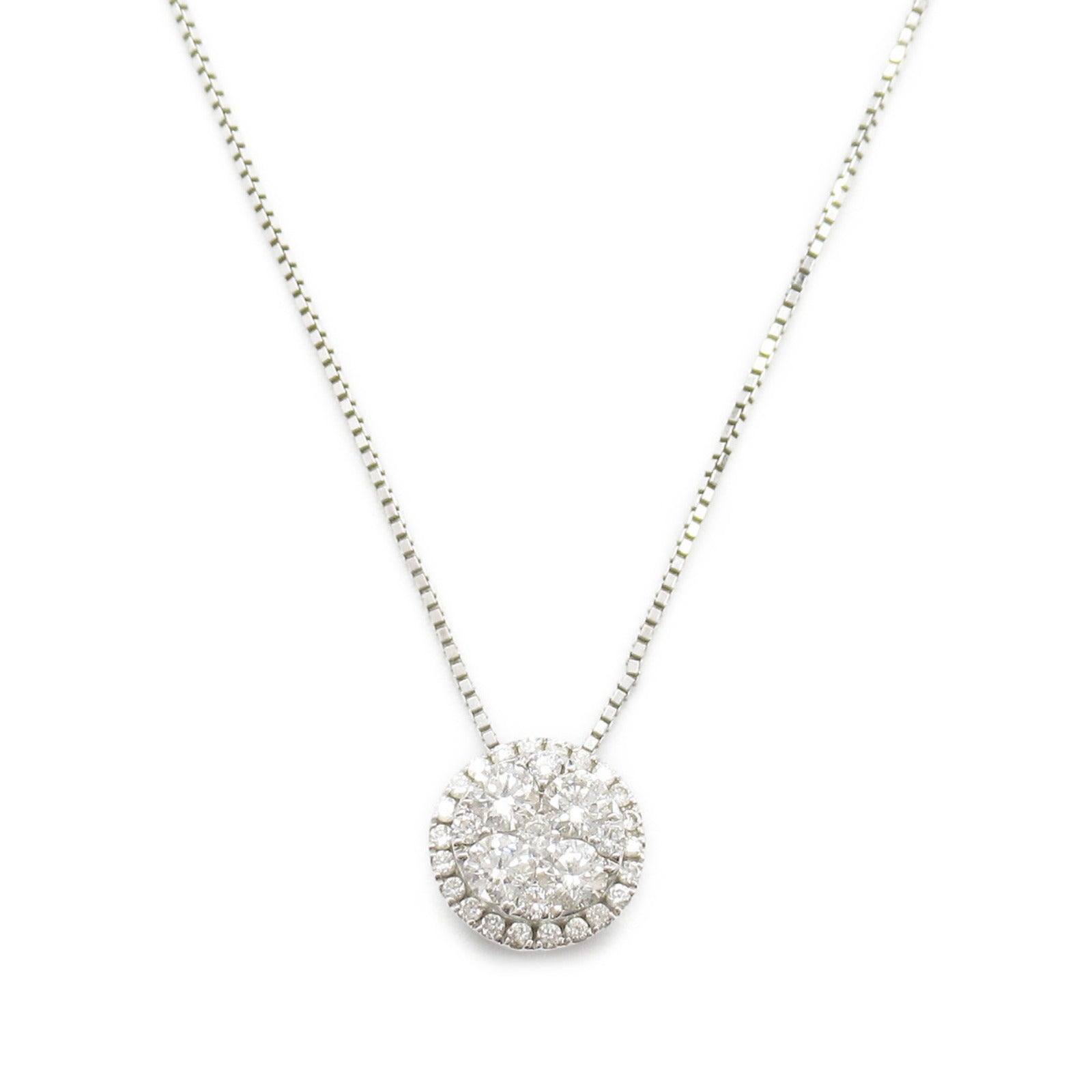 K18WG White Gold Diamond Necklace