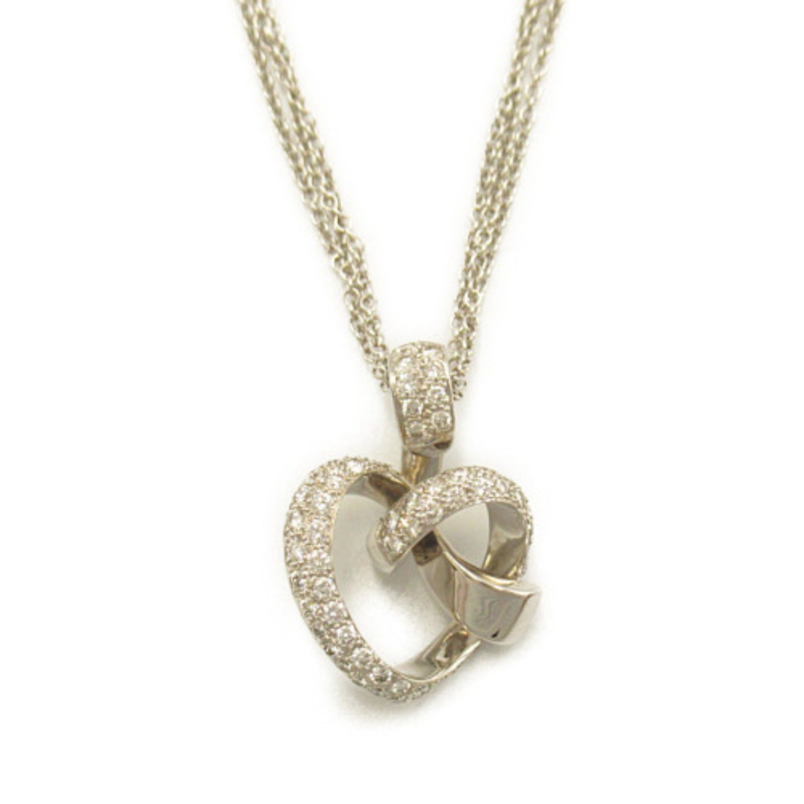 K18WG White Gold Diamond Necklace