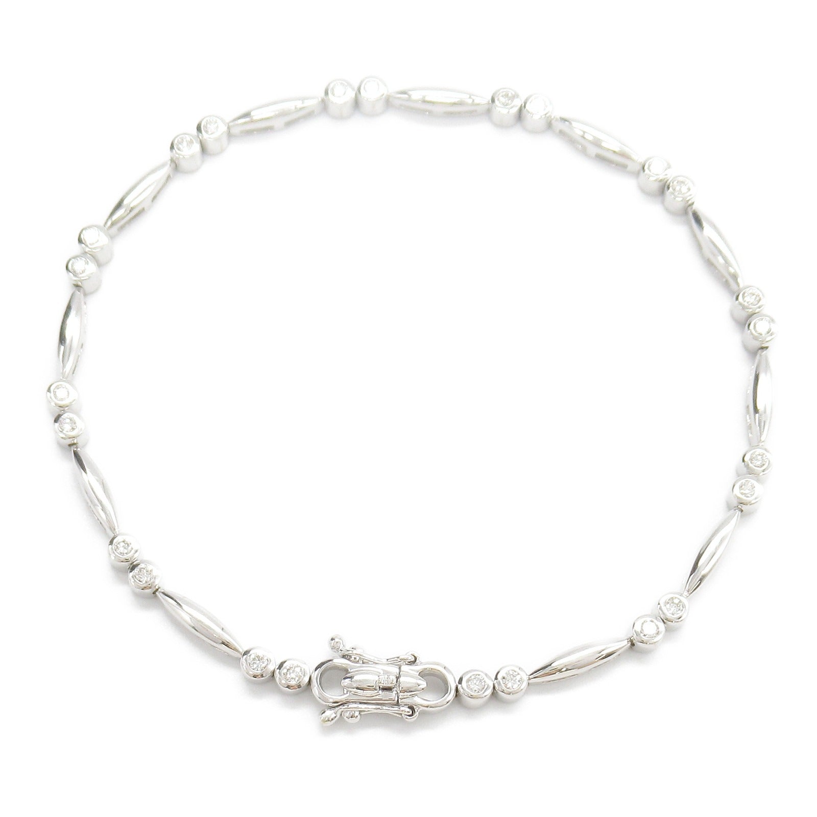 K18WG White Gold Diamond Bracelet