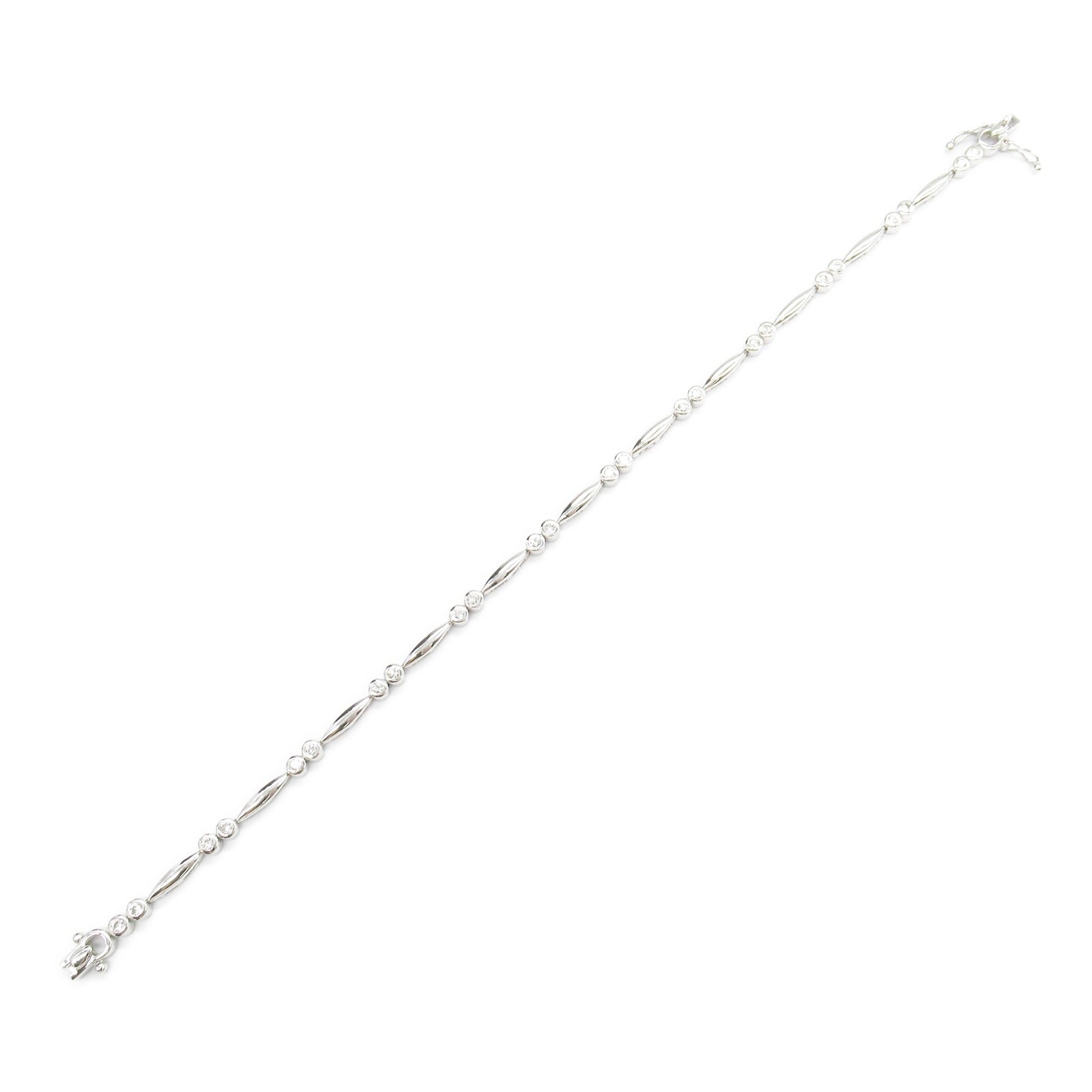 K18WG White Gold Diamond Bracelet