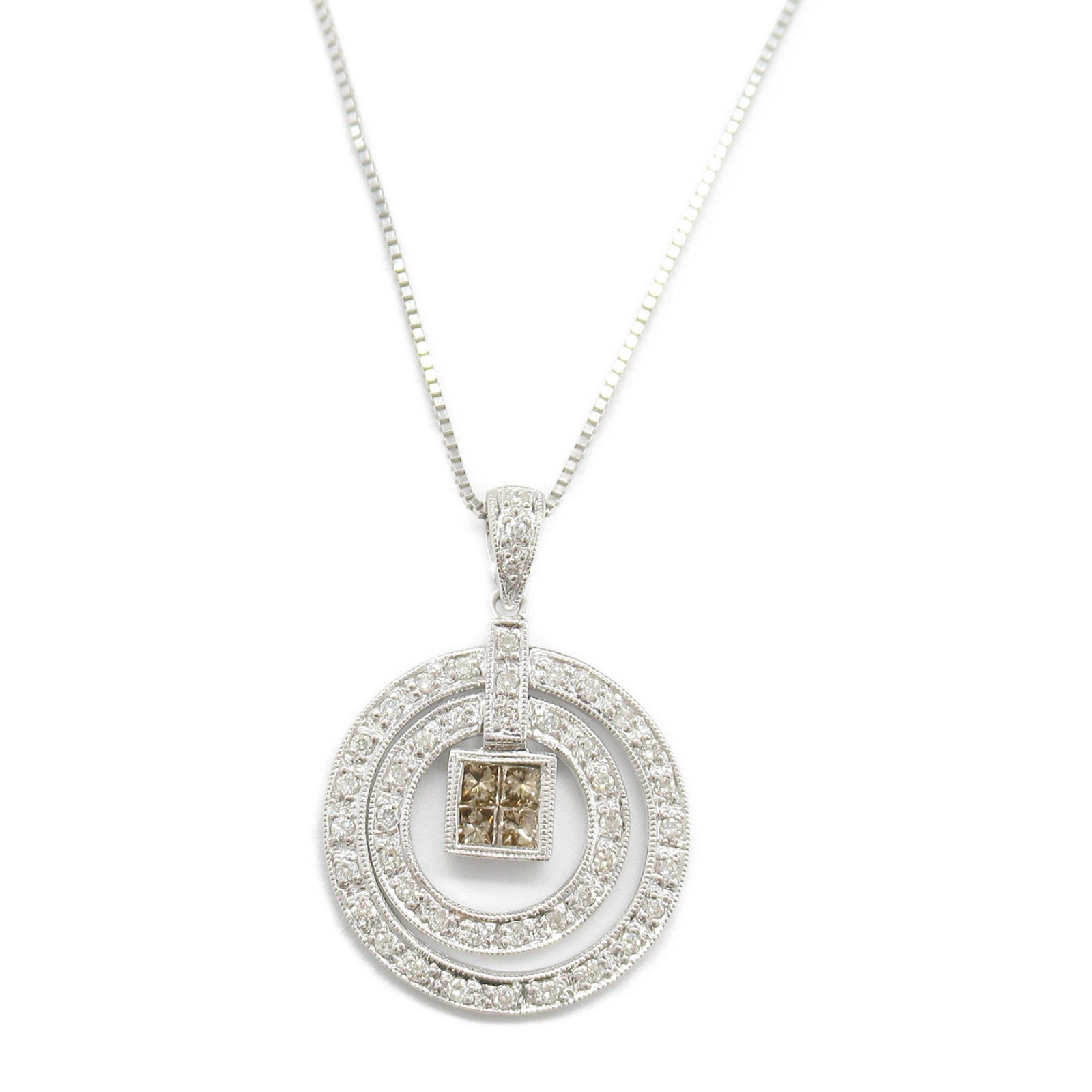 K18WG White Gold Diamond Necklace