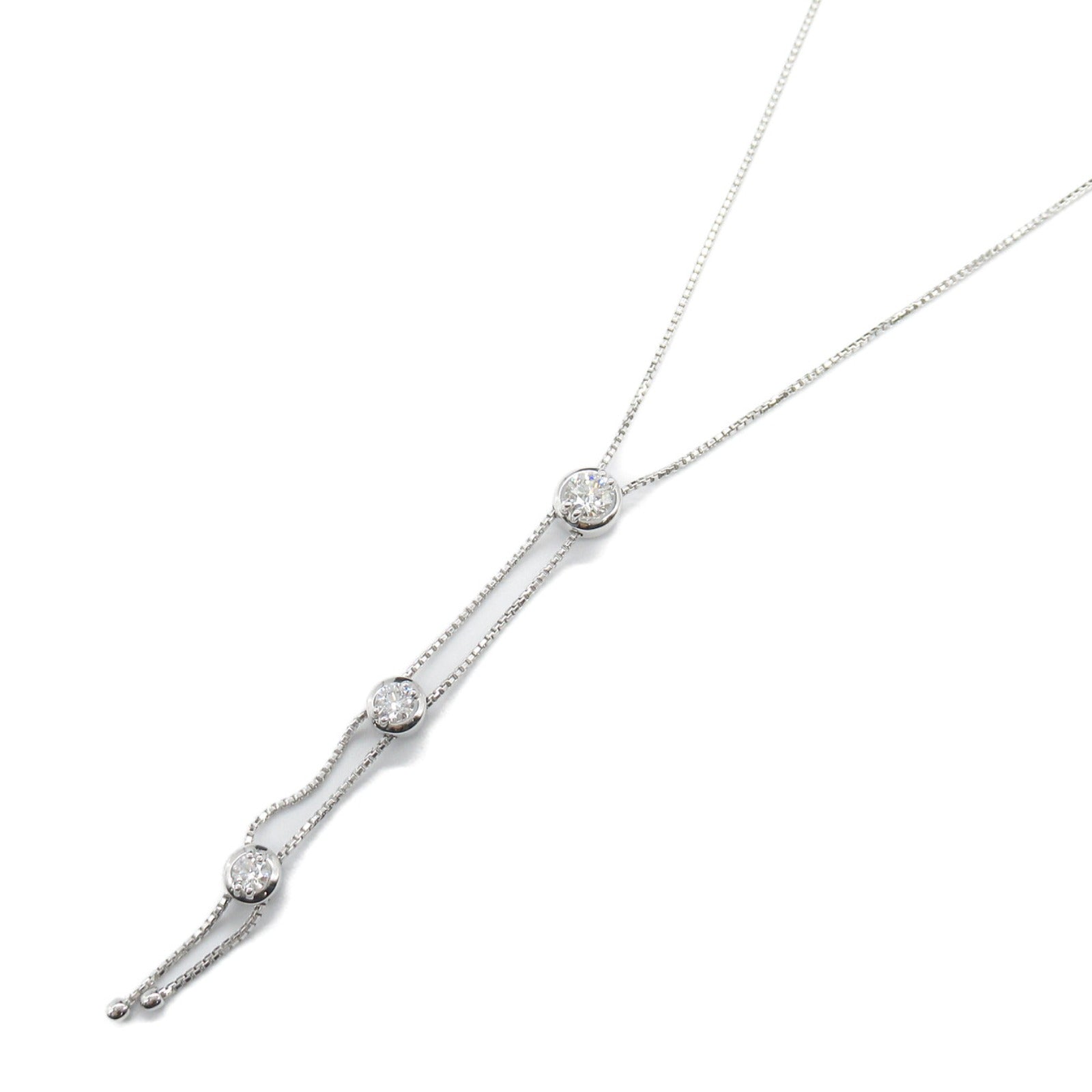 Tasaki Diamond Necklace K18WG White Gold