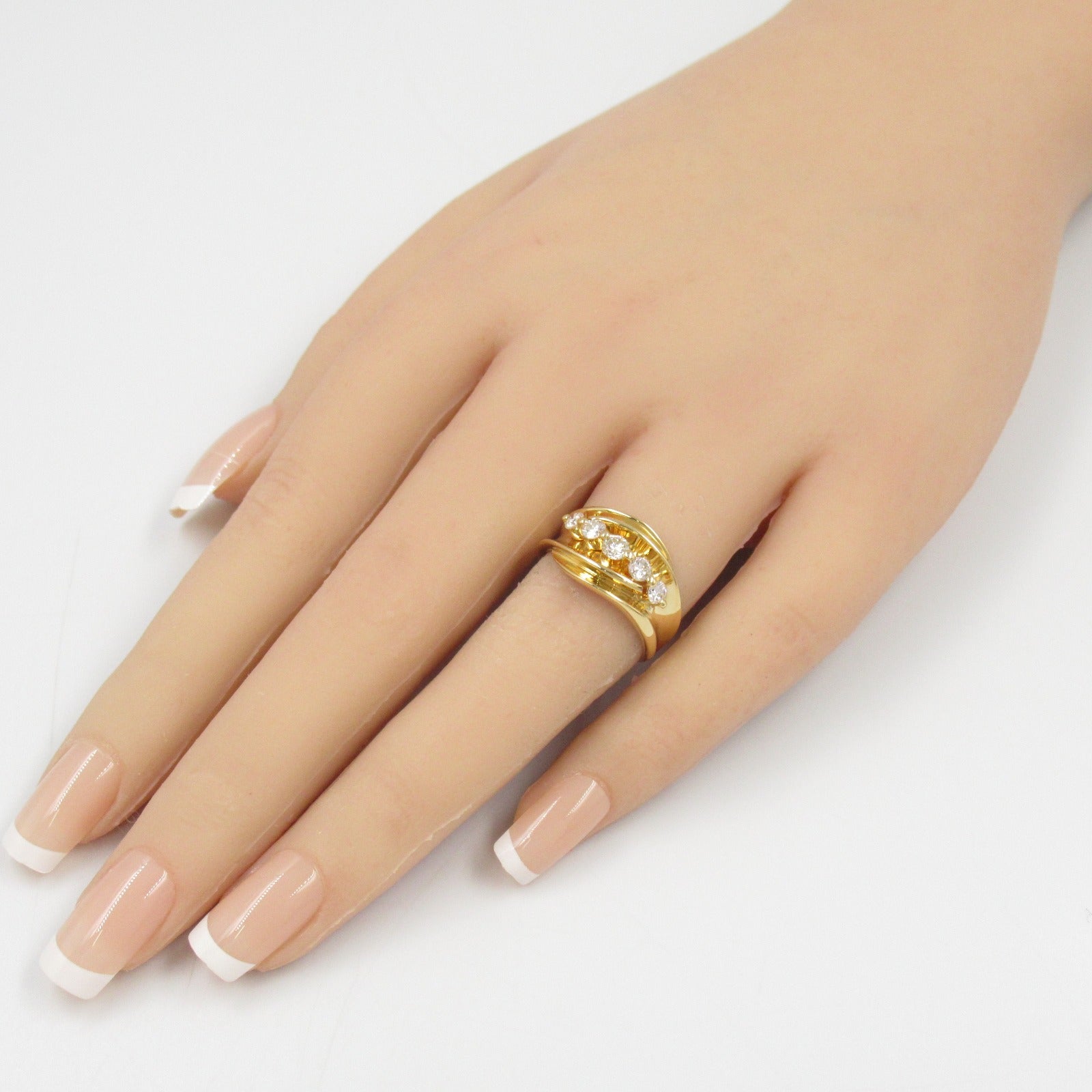 K18 Yellow Gold Diamond Ring Jewelry