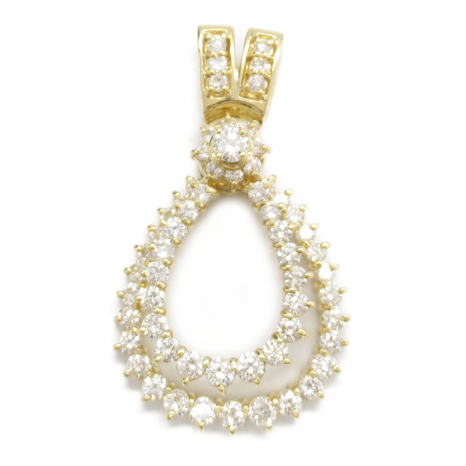 K18 Yellow Gold Diamond Pendant Jewelry