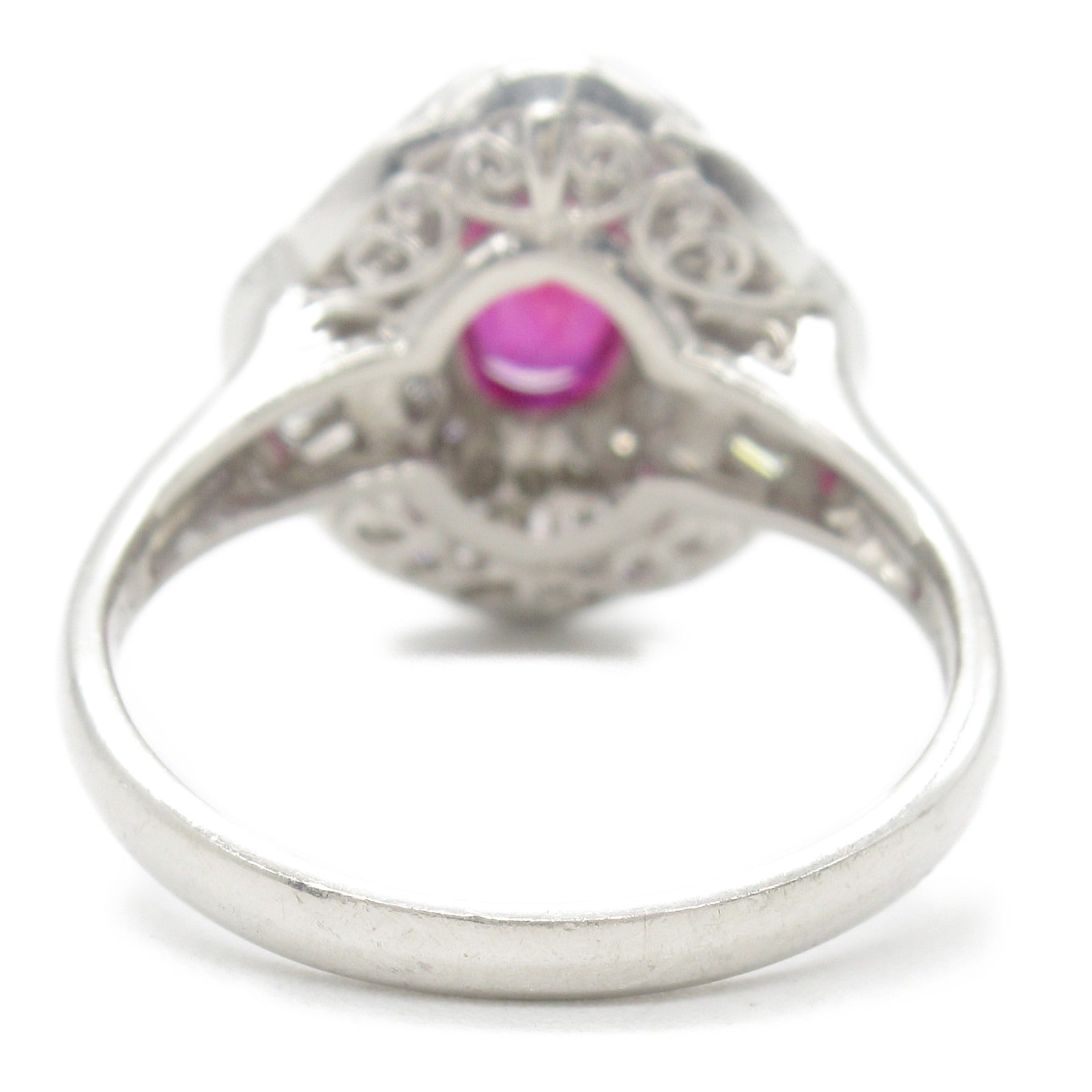 Ruby Diamond Ring Pt900 Platinum Jewelry