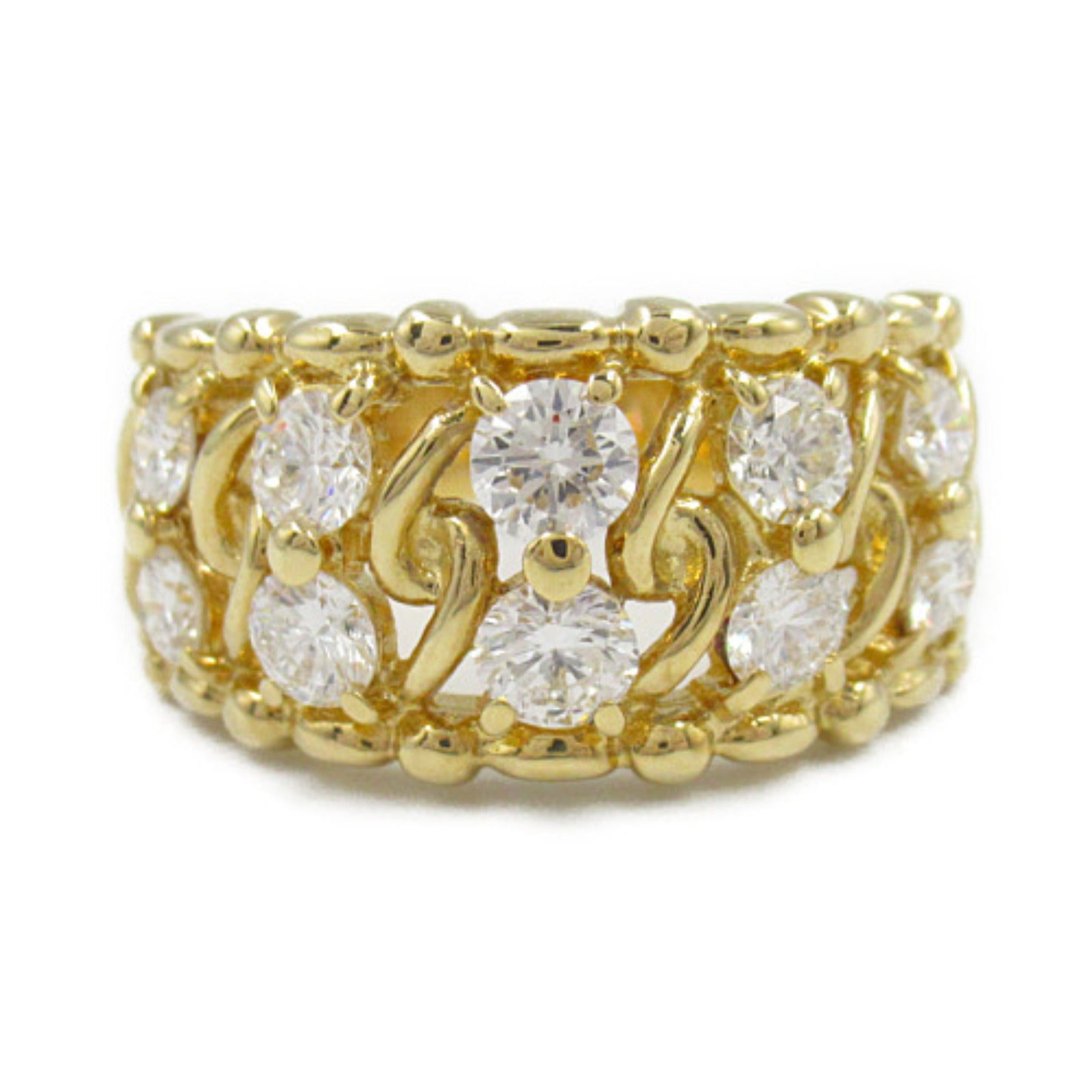 K18 Yellow Gold Diamond Ring Jewelry