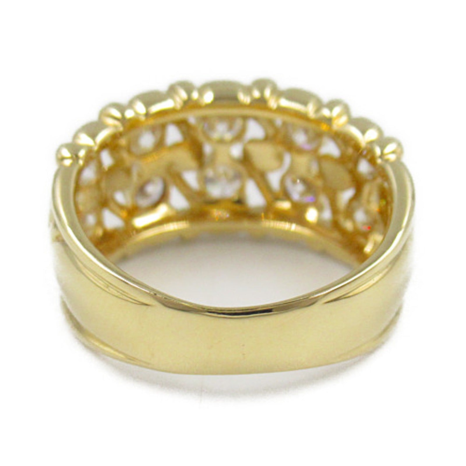 K18 Yellow Gold Diamond Ring Jewelry