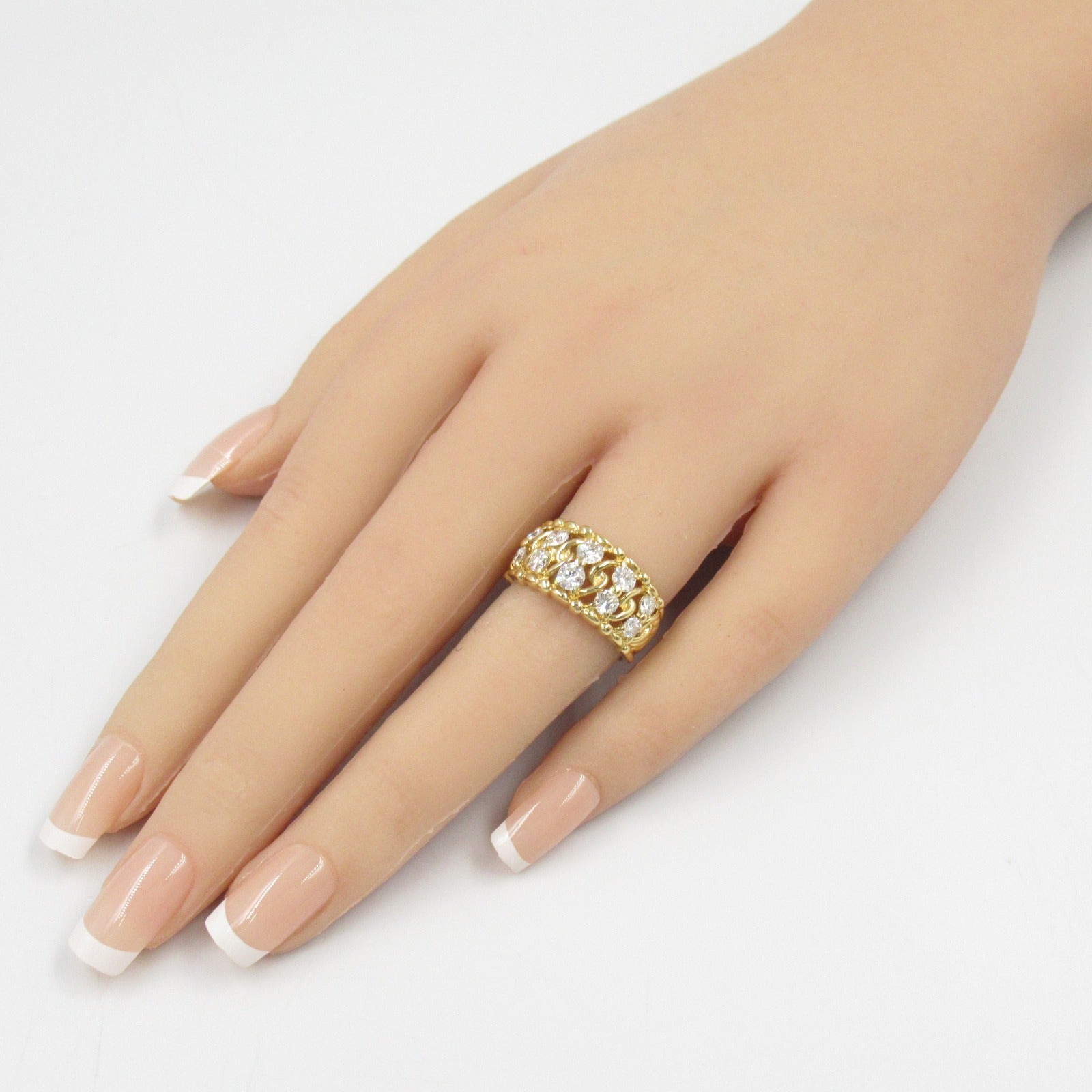 K18 Yellow Gold Diamond Ring Jewelry