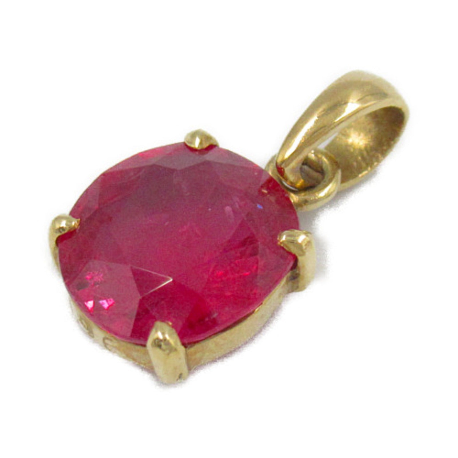 LuxUness 18K Ruby Pendant Metal Pendant in Great Condition