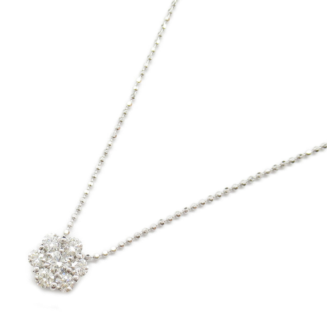 K18WG White Gold Diamond Necklace