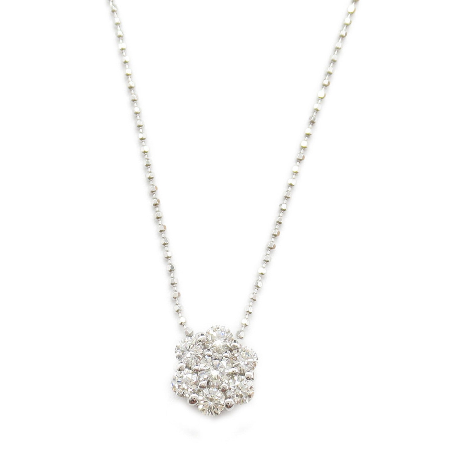 K18WG White Gold Diamond Necklace