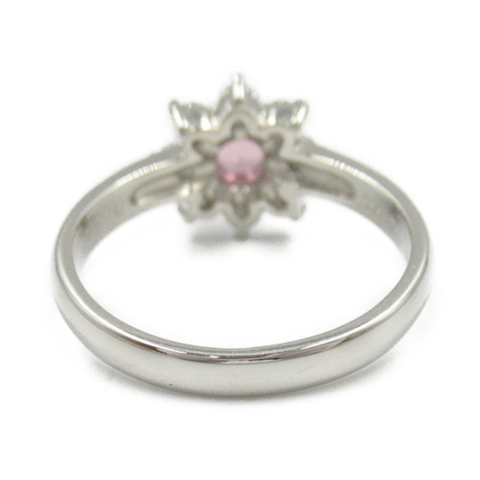 Platinum Pink Sapphire Diamond Ring