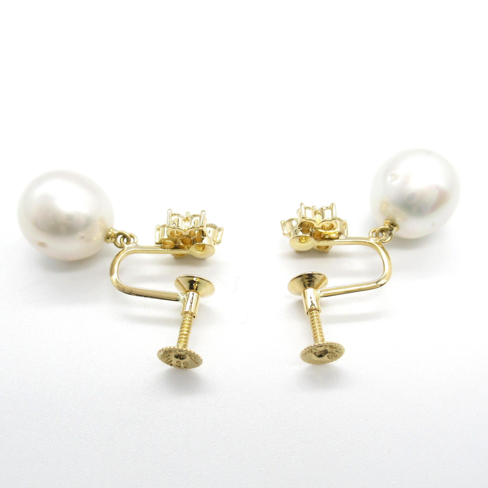 Tasaki Pearl Diamond K18 Gold Earrings