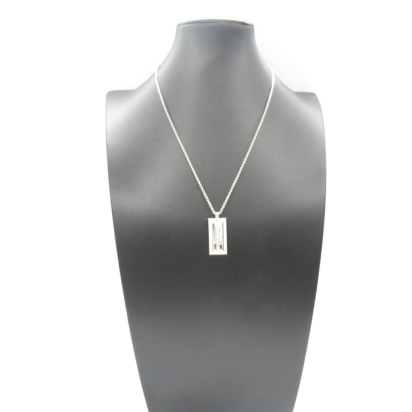 Bvlgari K18WG White Gold Ingot Necklace