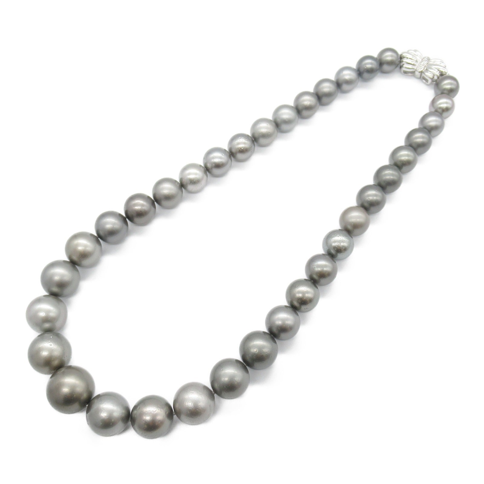 Black Pearl Necklace K14WG Jewelry