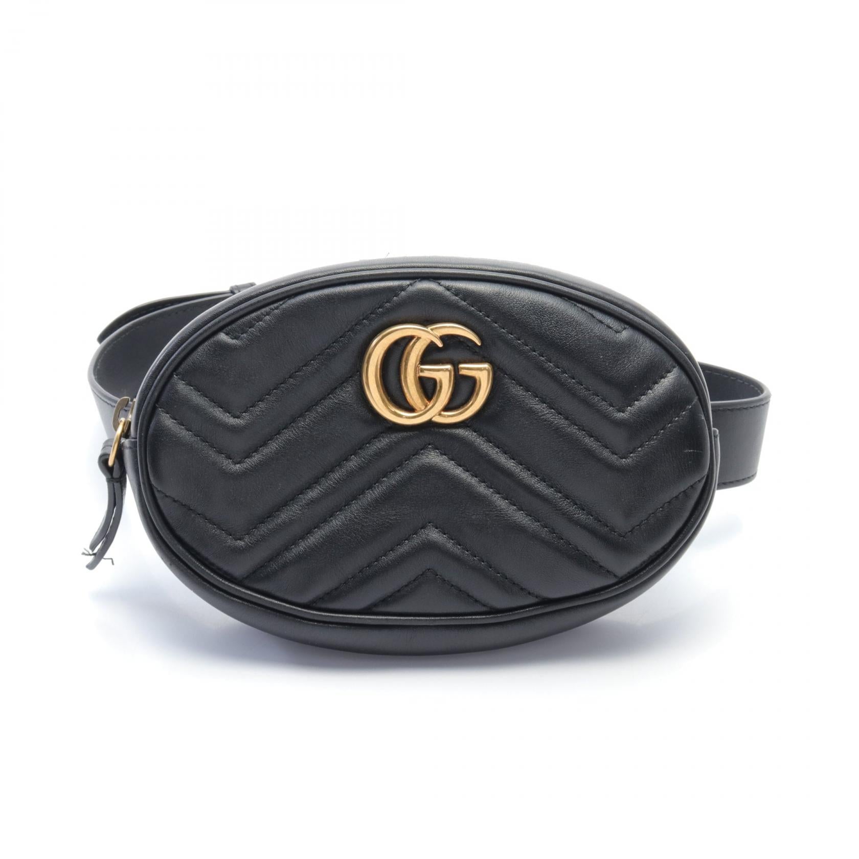 Gucci Leather GG Marmont Belt Bag Leather Belt Bag 476434 in Great Condition