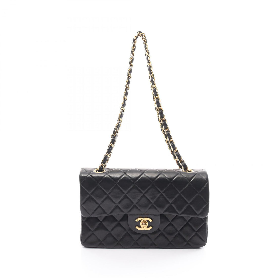 Chanel Lambskin Matelasse W Flap Shoulder Bag