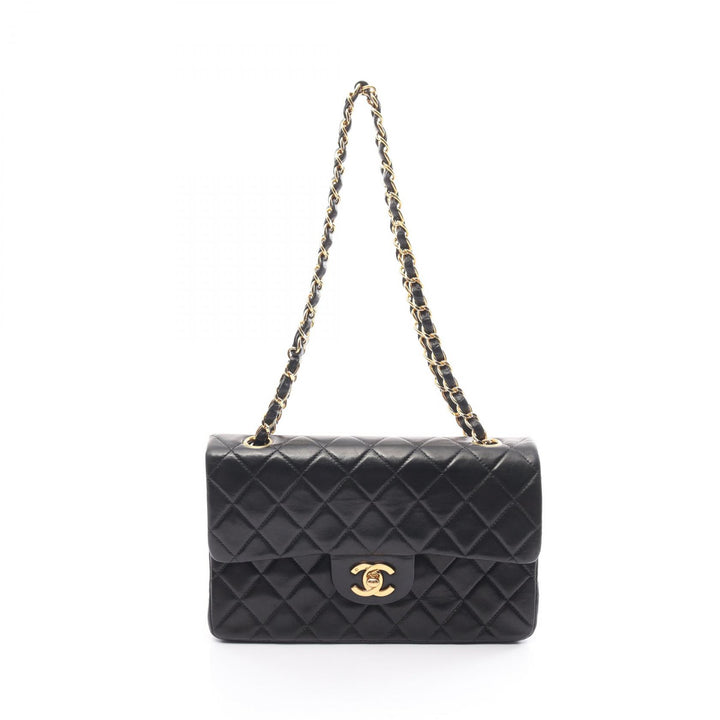 Chanel Lambskin Matelasse W Flap Shoulder Bag