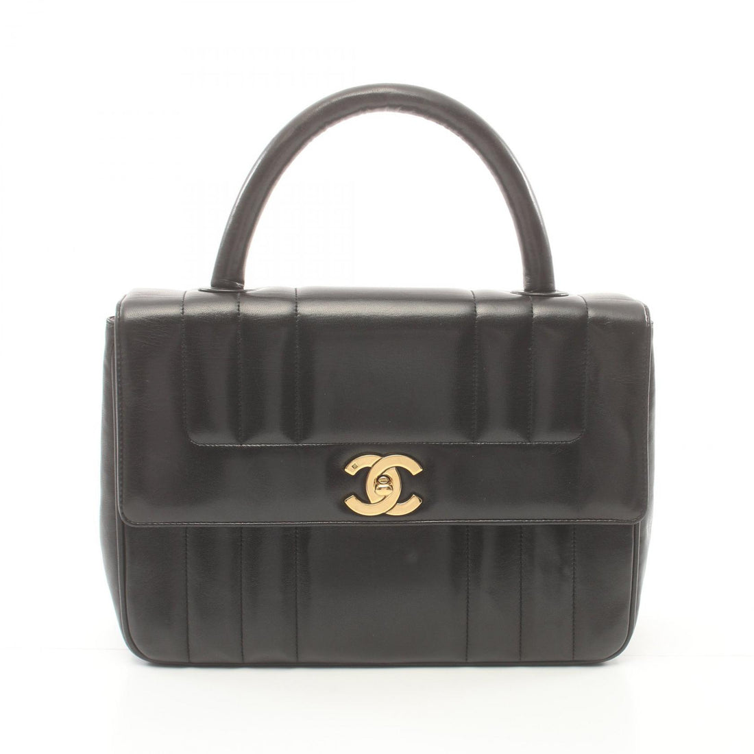 Chanel CC Leather Handle Bag Leather Handbag in Very Good Condition