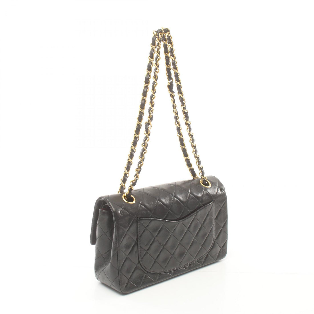 Chanel Matelasse W Flap Shoulder Bag Black