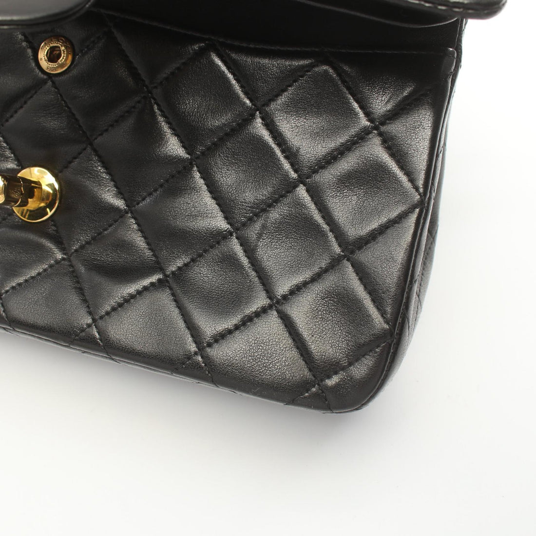 Chanel Matelasse W Flap Shoulder Bag Black