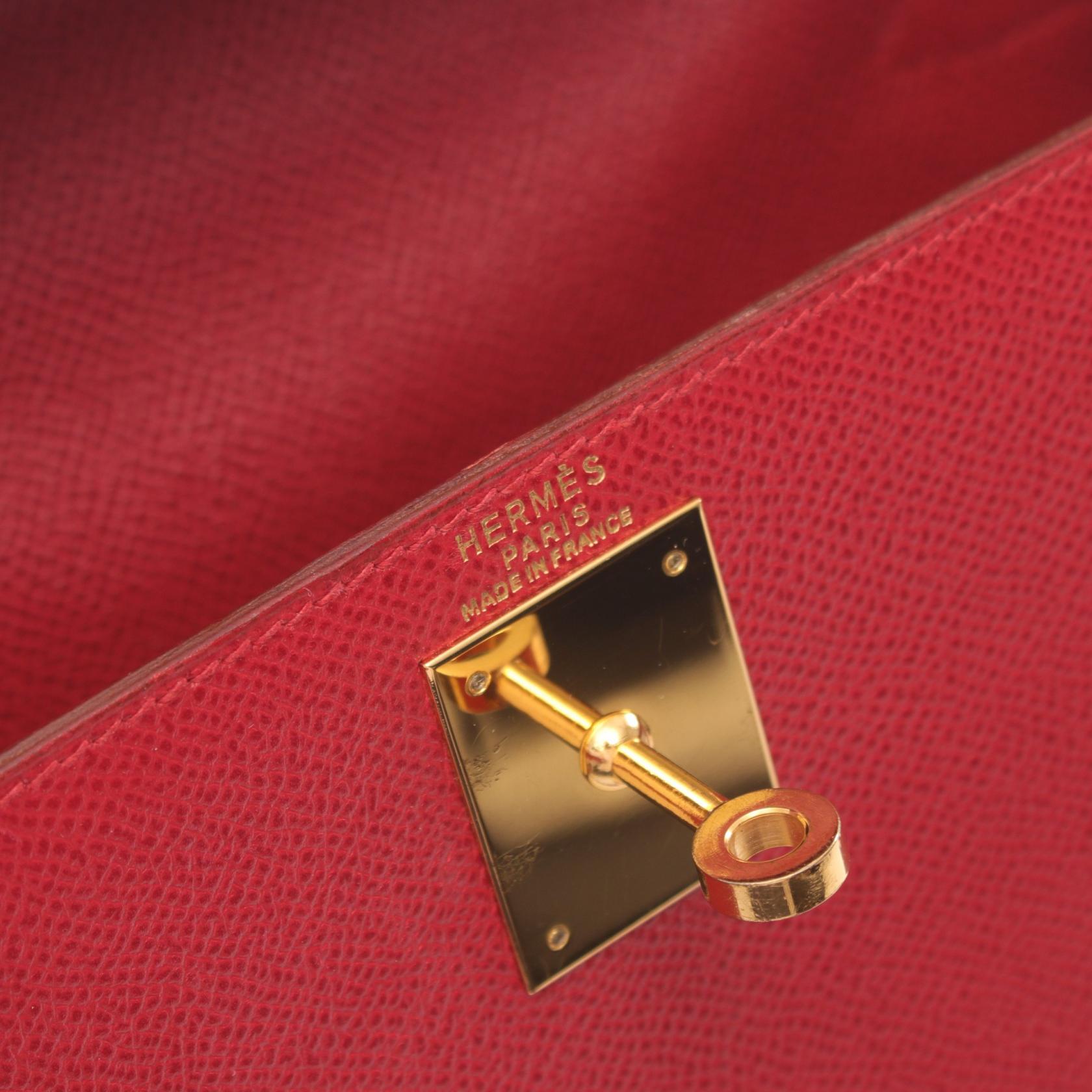 Hermes Kelly 28 Handbag Red