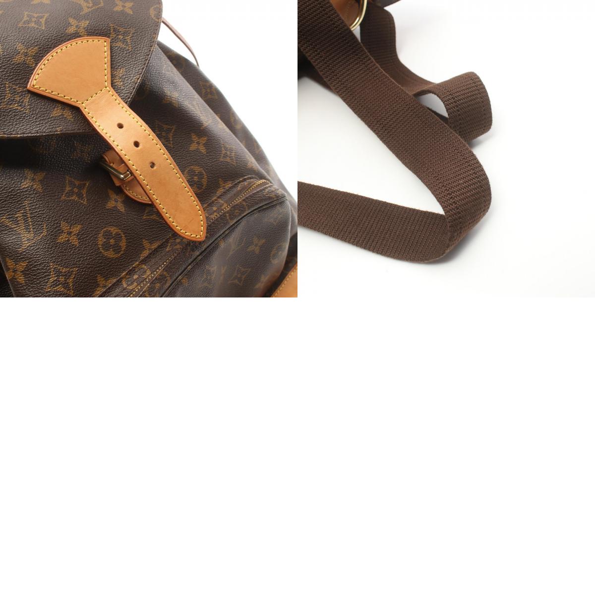 Louis Vuitton Monogram Canvas Leather Backpack M51135