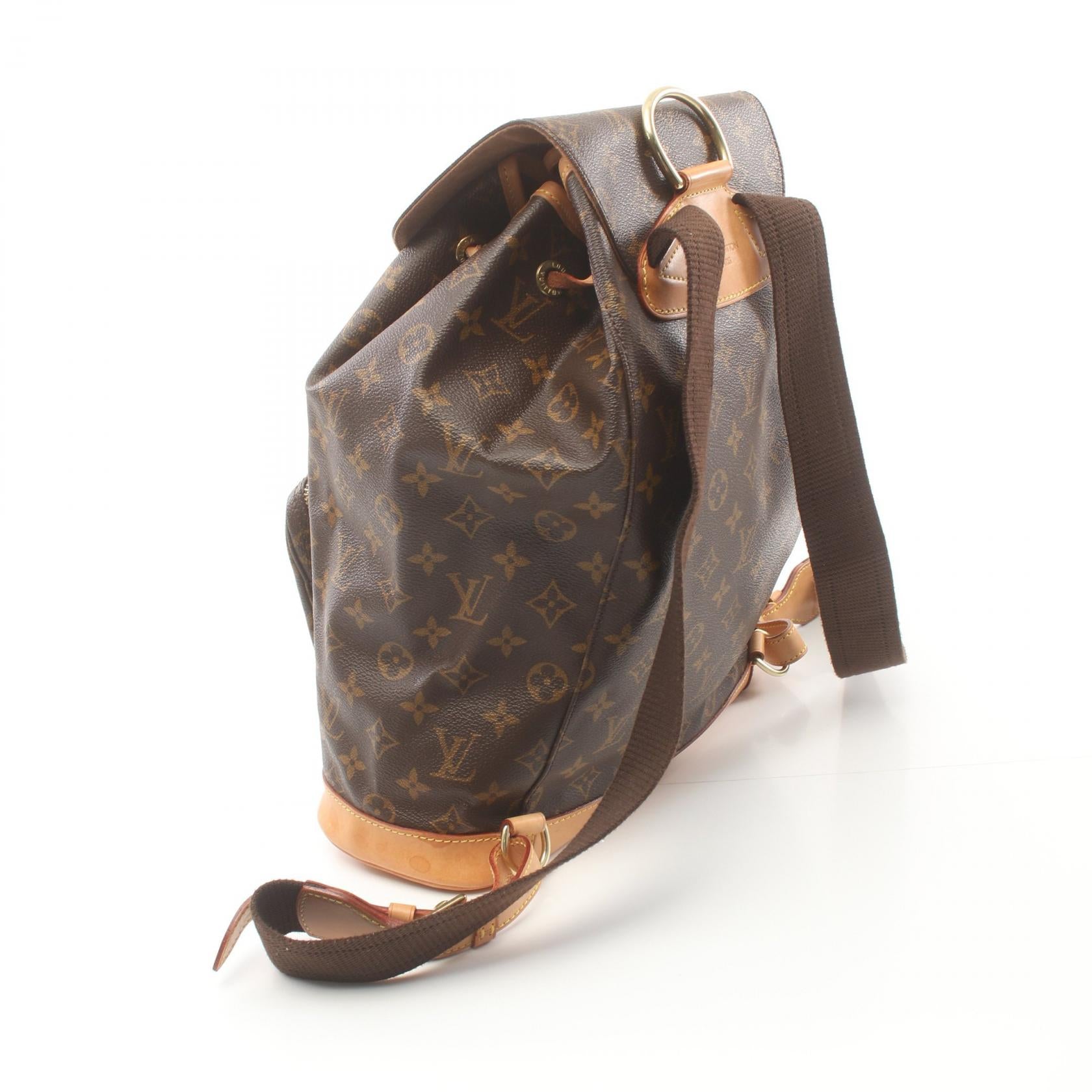 Louis Vuitton Monogram Canvas Leather Backpack M51135