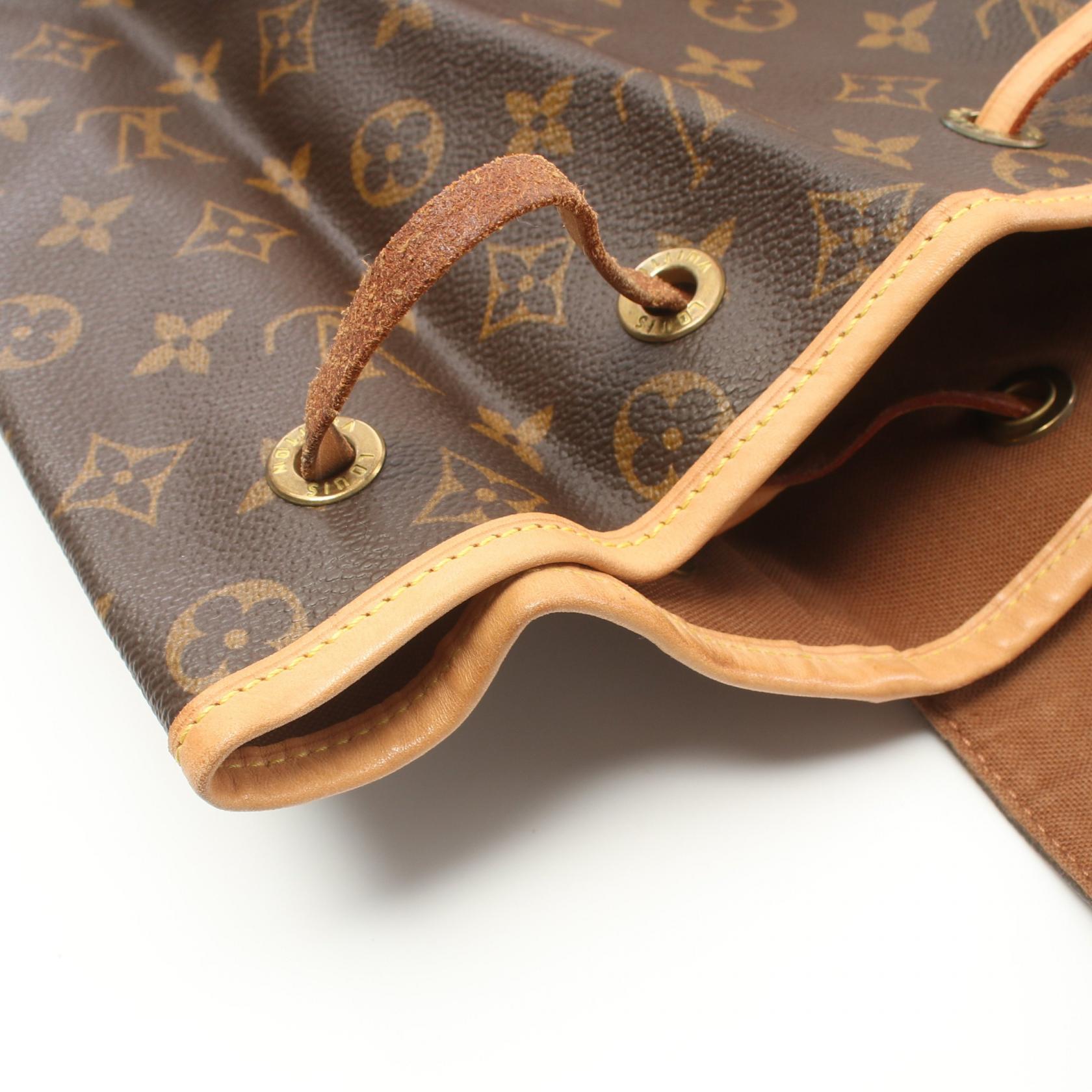 Louis Vuitton Monogram Canvas Leather Backpack M51135