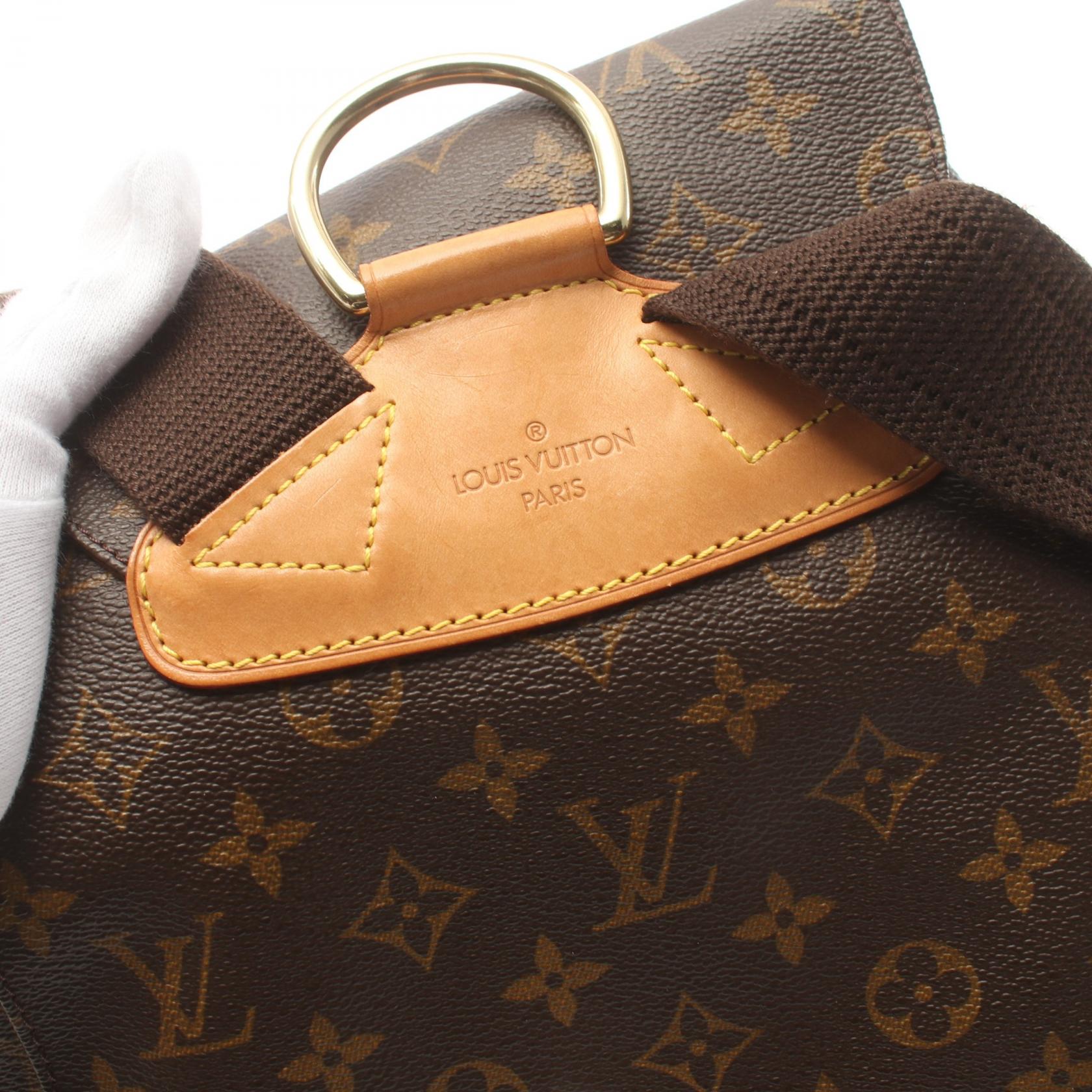 Louis Vuitton Monogram Canvas Leather Backpack M51135