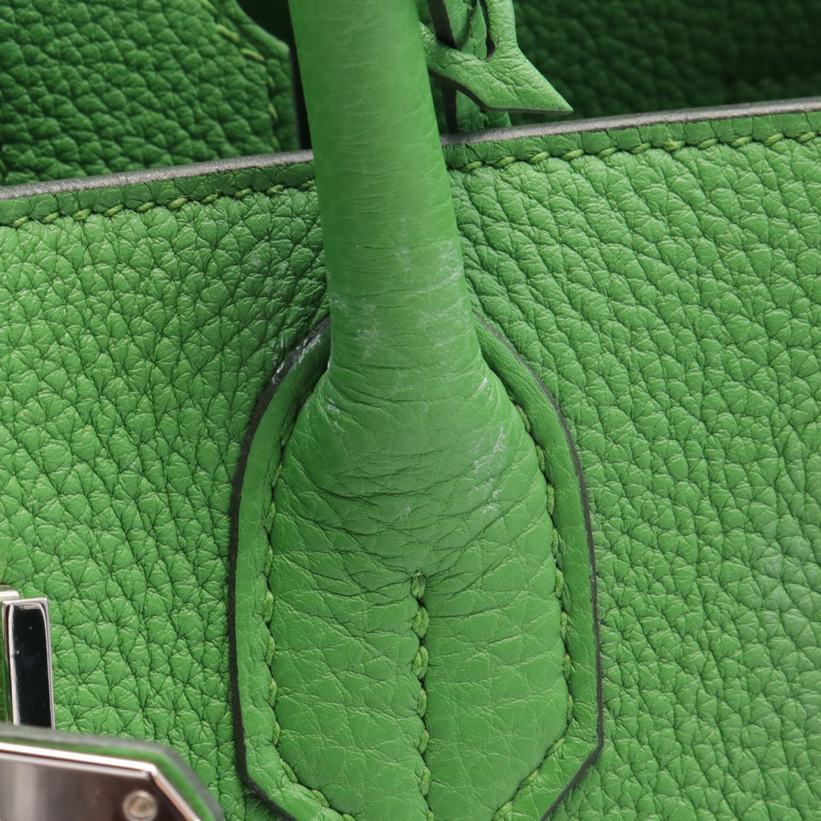 Hermes Birkin 30 Togo Handbag Green