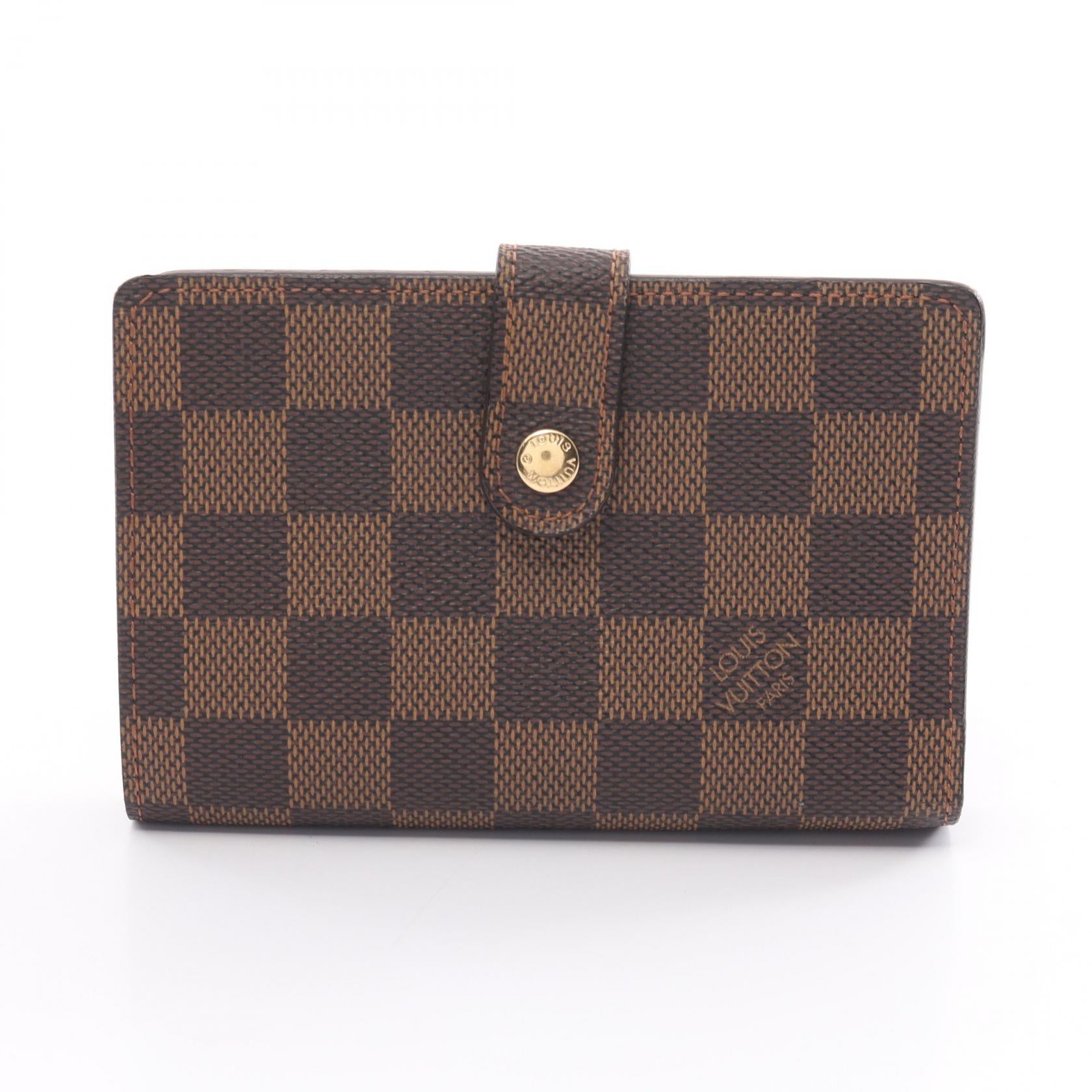 Louis Vuitton Damier Ebene Viennois Canvas Short Wallet N61674 in Great Condition