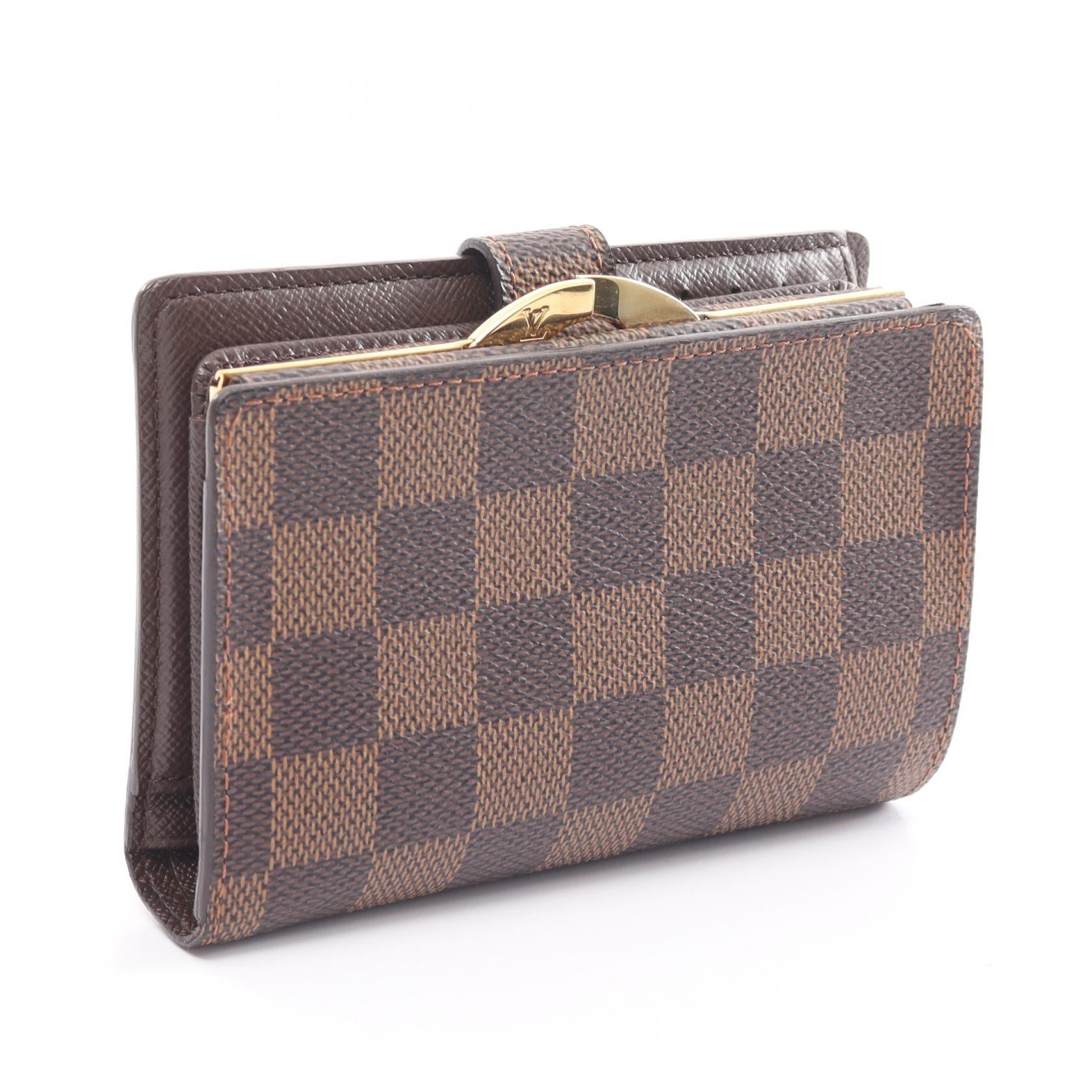 Louis Vuitton Damier Ebene Viennois Canvas Short Wallet N61674 in Great Condition