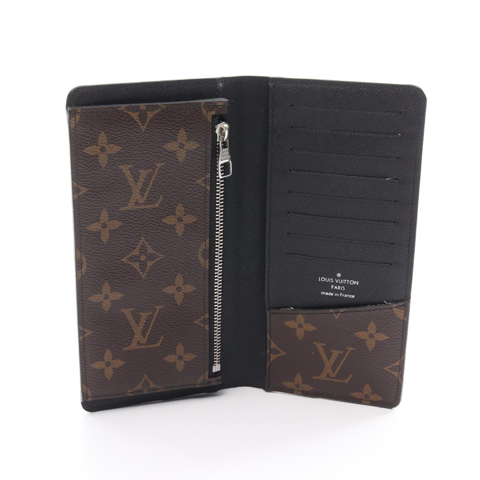 Louis Vuitton Monogram Macassar Brazza Wallet Canvas Long Wallet M93800 in Great Condition