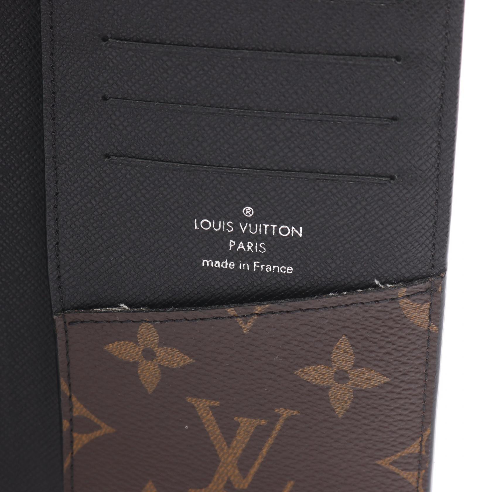 Louis Vuitton Monogram Macassar Brazza Wallet Canvas Long Wallet M93800 in Great Condition