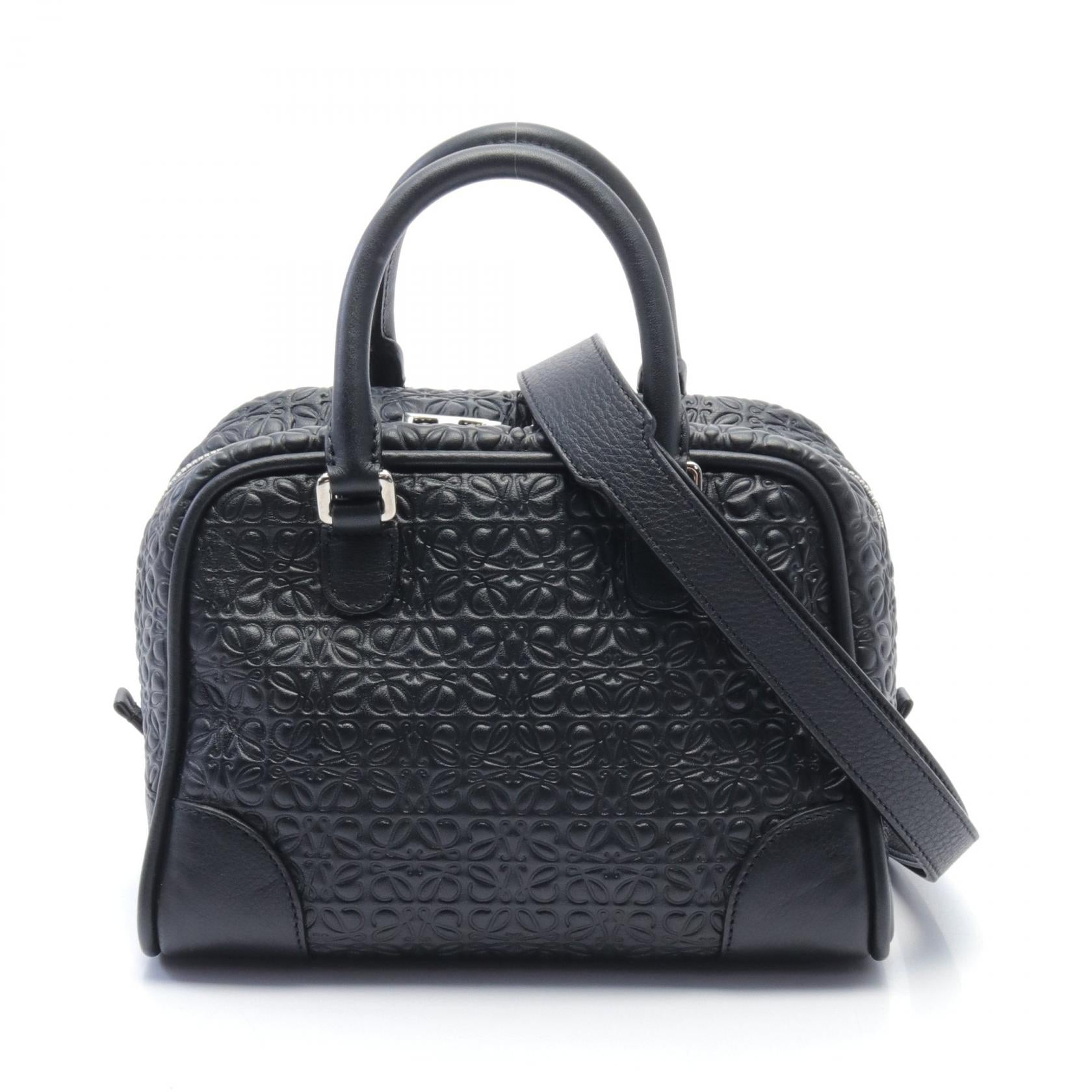 Loewe Leather Amazona 75 Handbag Black