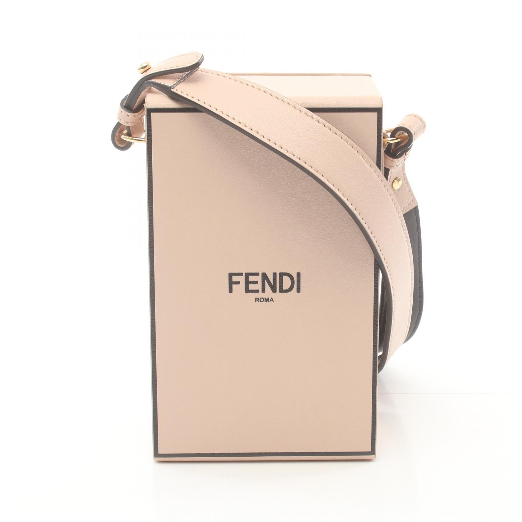 Fendi Leather Box Shoulder Bag 8BT339