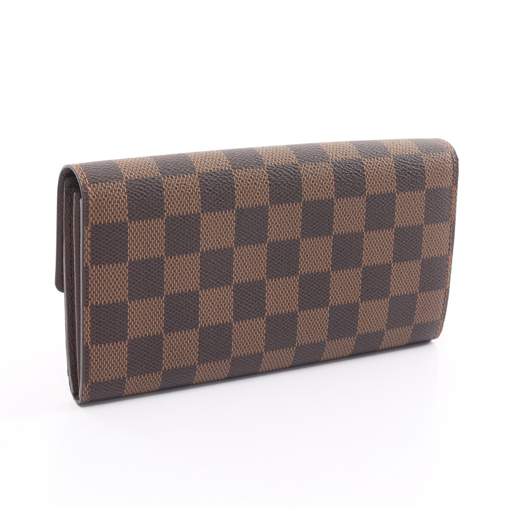 Louis Vuitton Damier Ebene Portefeuille Sarah  Canvas Long Wallet N61734 in Great Condition