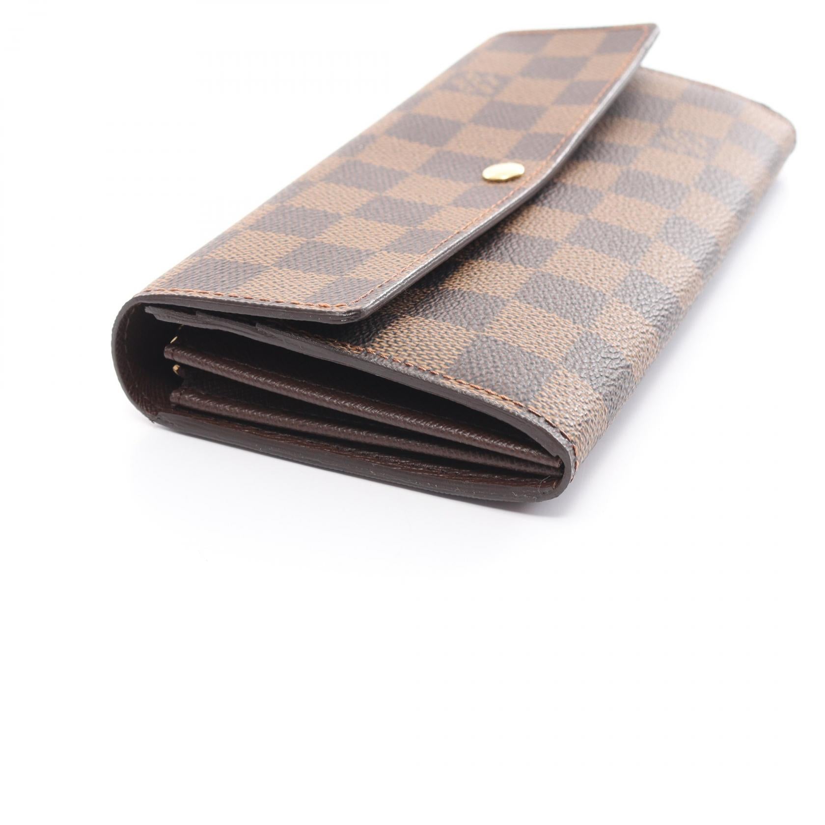 Louis Vuitton Damier Ebene Portefeuille Sarah  Canvas Long Wallet N61734 in Great Condition