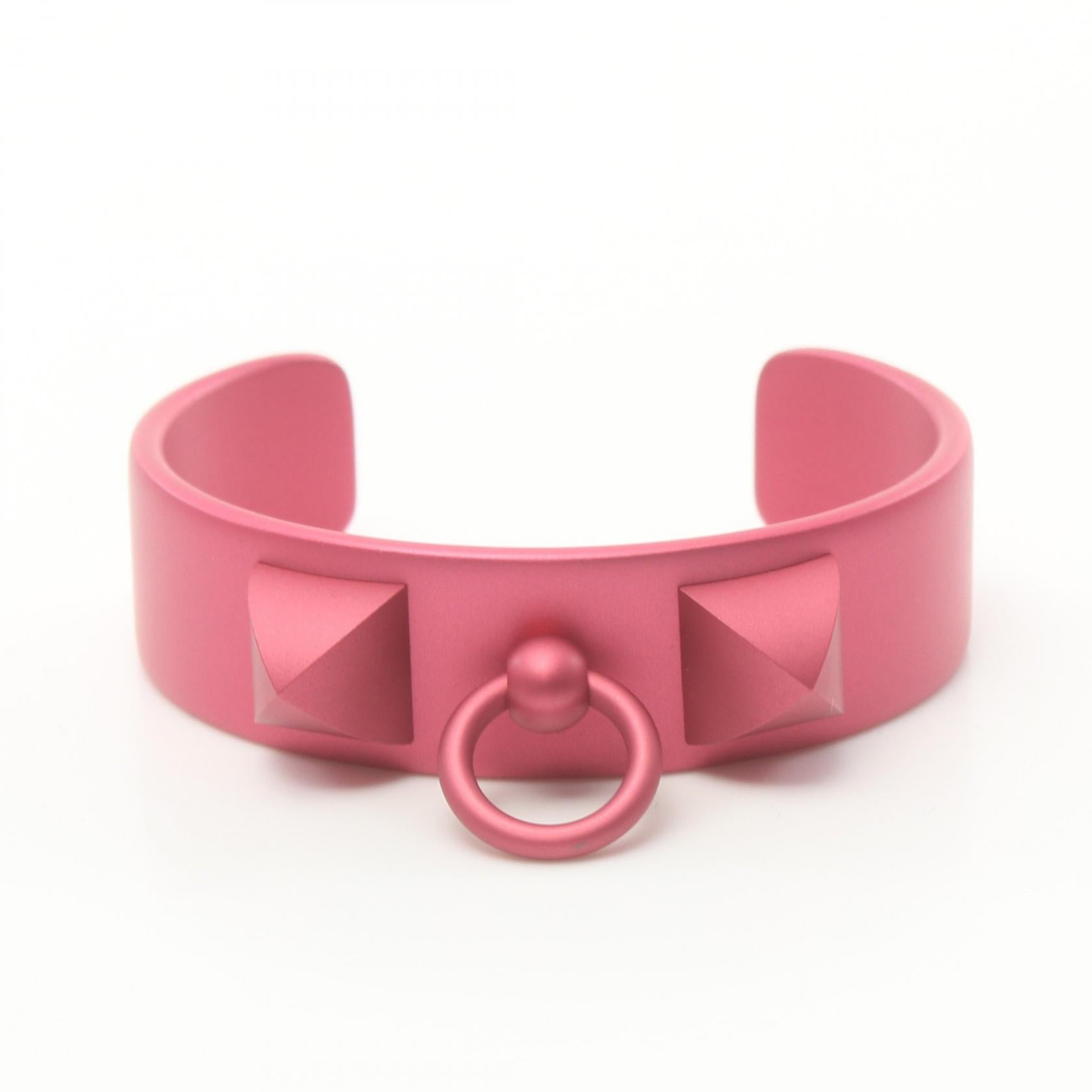 Hermes Medor Bracelet Pink Aluminum