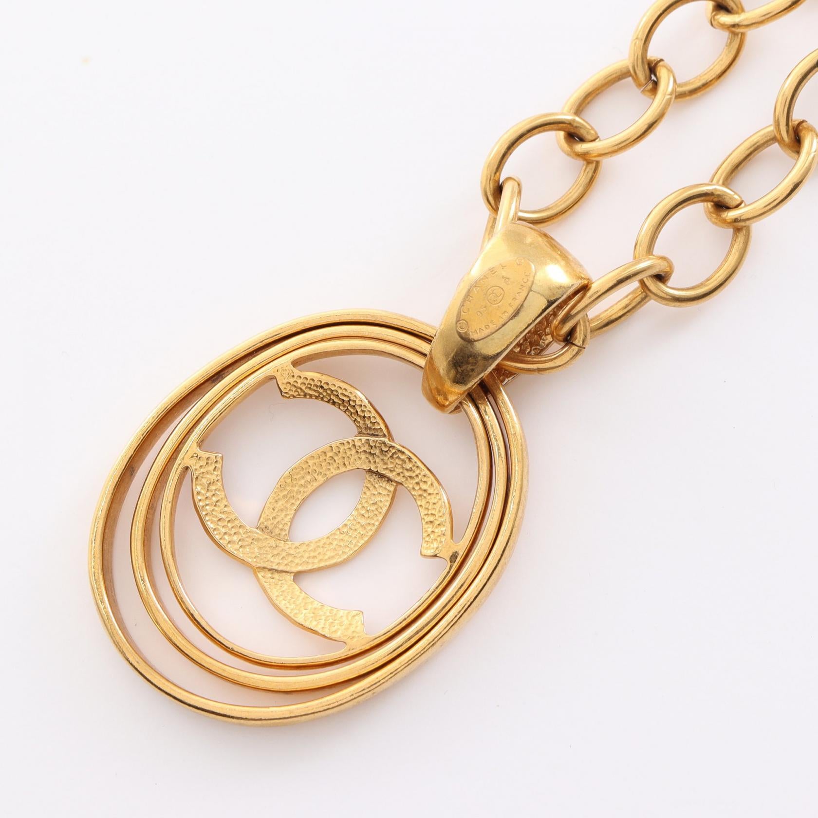 Chanel Coco Mark Long Necklace Gold