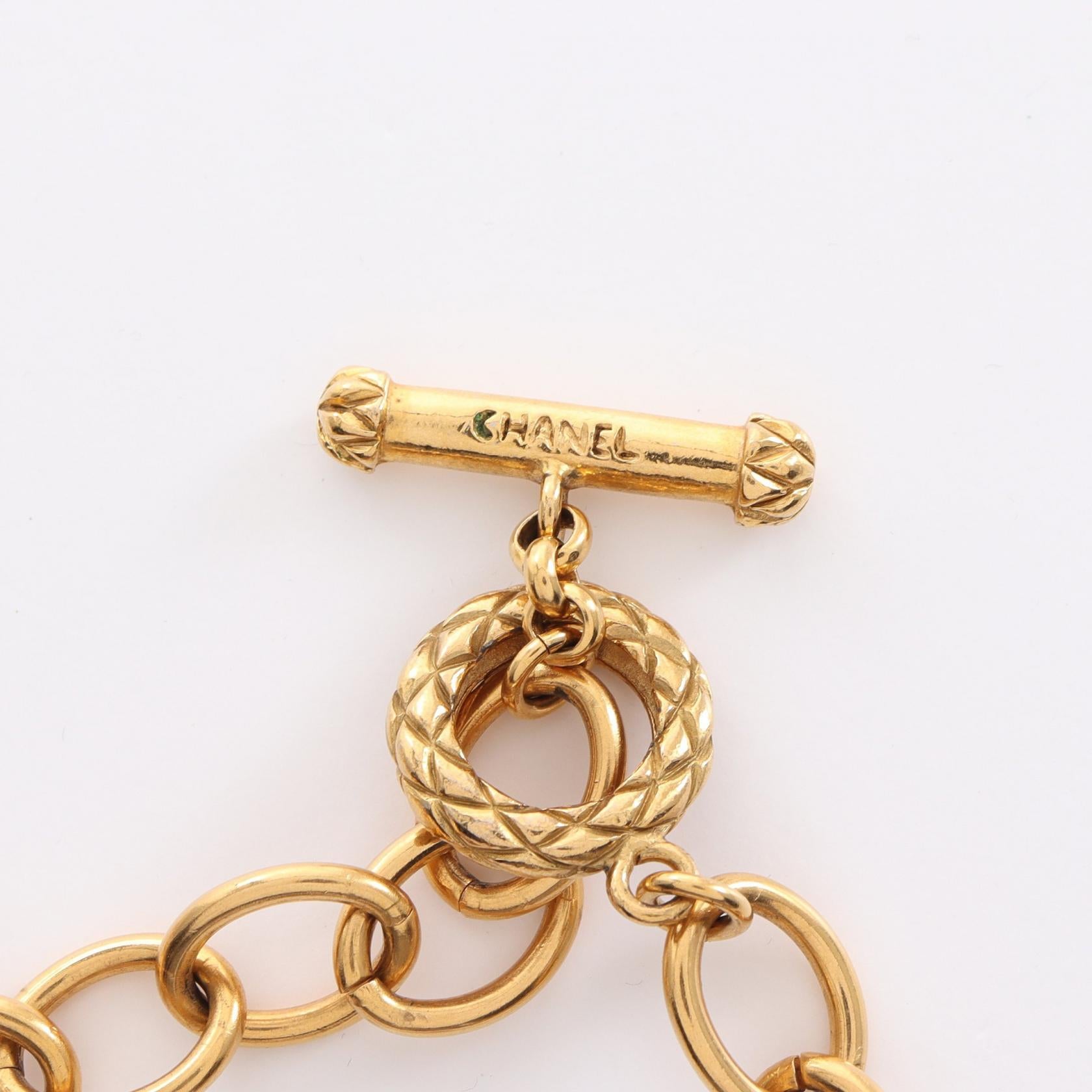 Chanel Coco Mark Long Necklace Gold