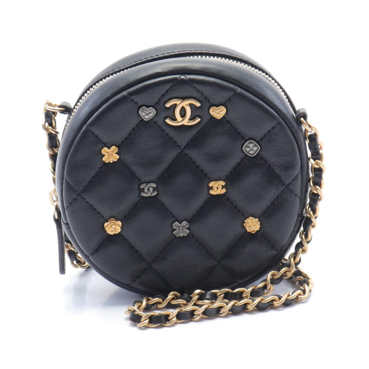 Chanel Matelasse Camellia Leather Shoulder Bag