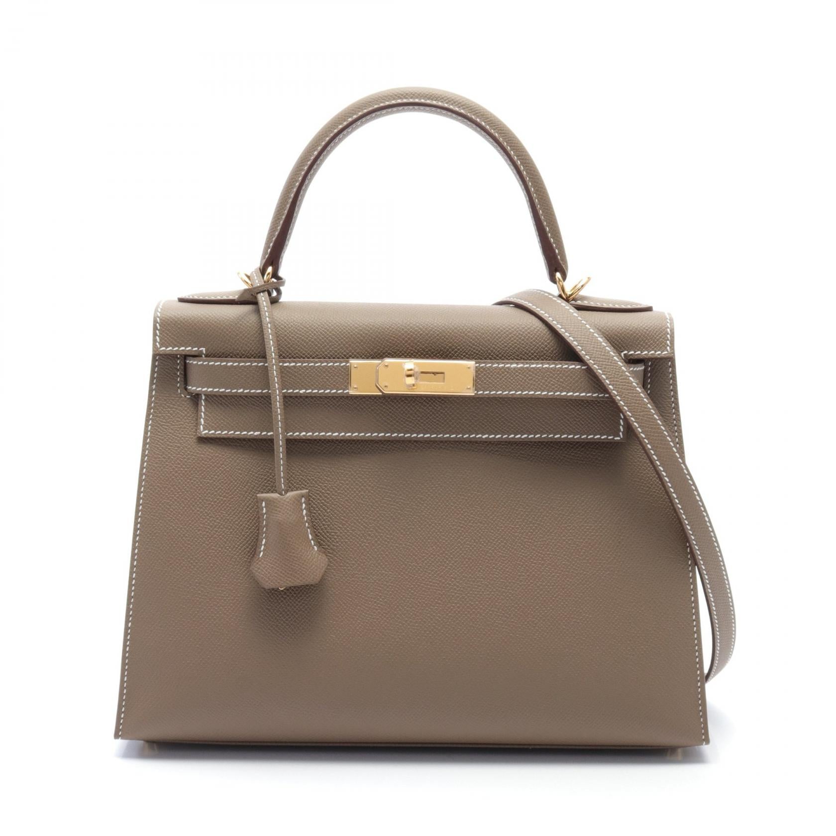 Hermes Kelly 28 Etoupe Handbag Brown