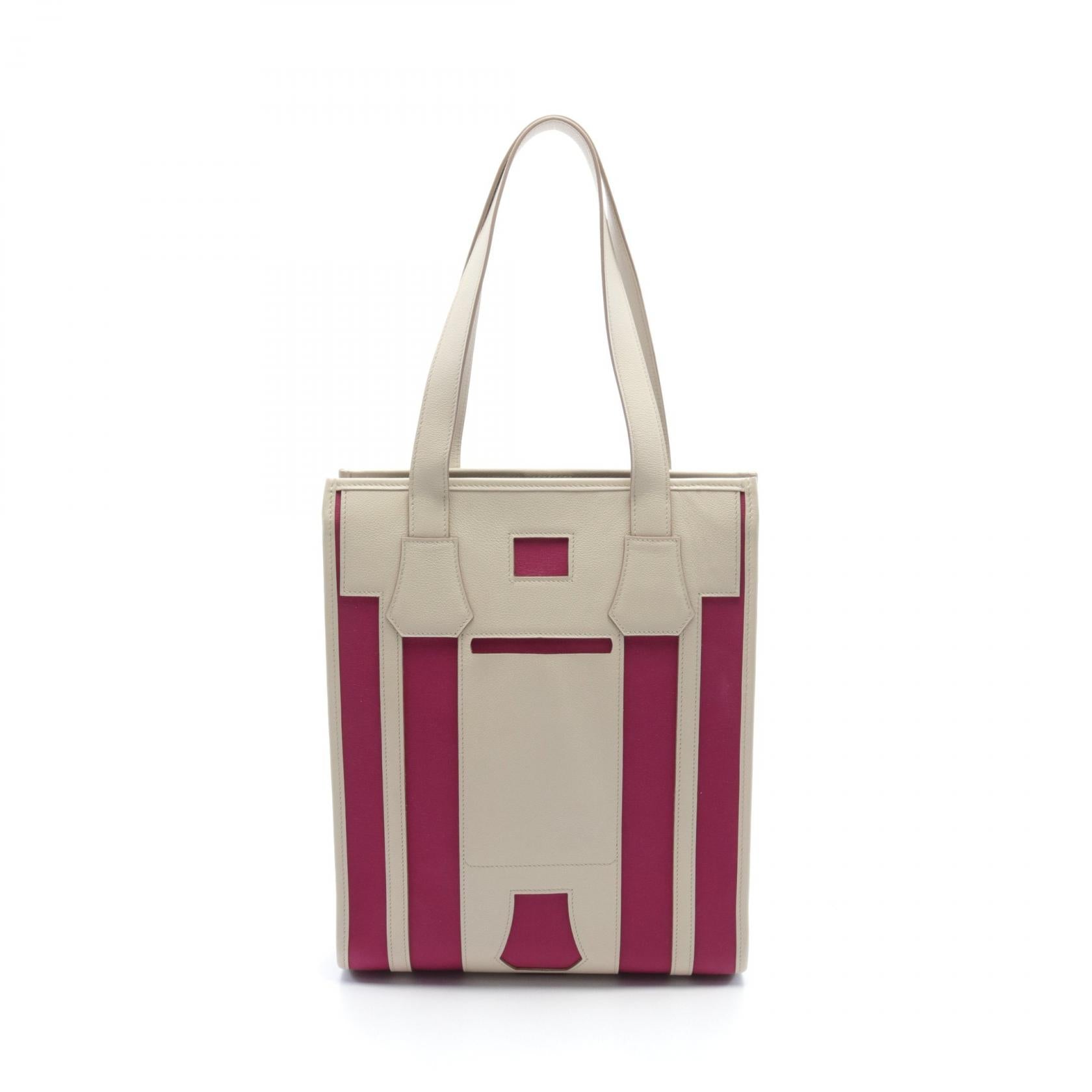 Hermes Petit H Clochette Tote Bag Beige/Pink