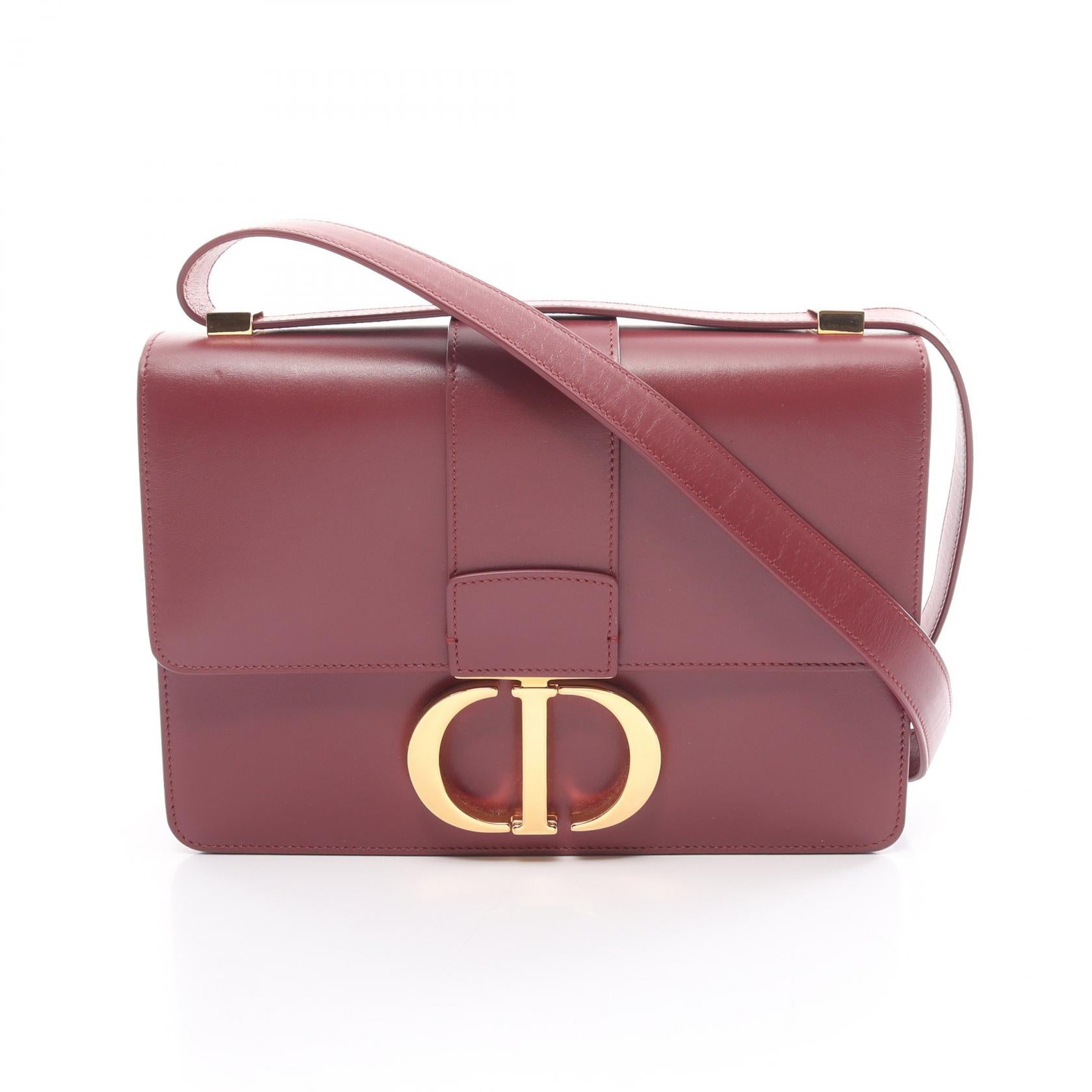 Dior 30 Montaigne Leather Shoulder Bag Brown