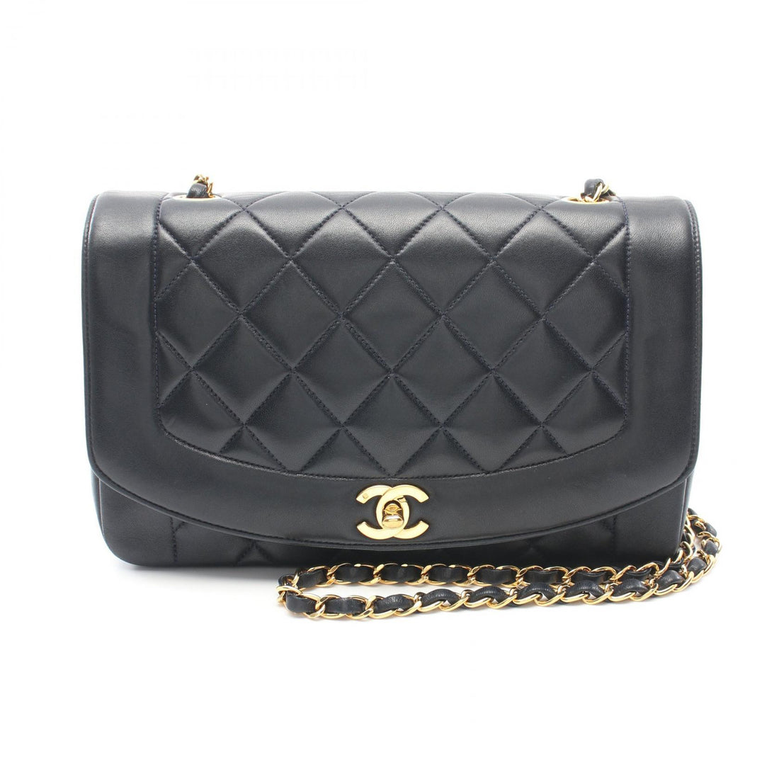 Chanel Diana Flap Shoulder Bag Navy