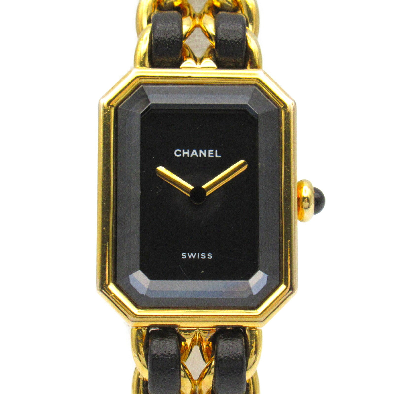 Chanel Premiere L Watch Gold Plated Leather H0001